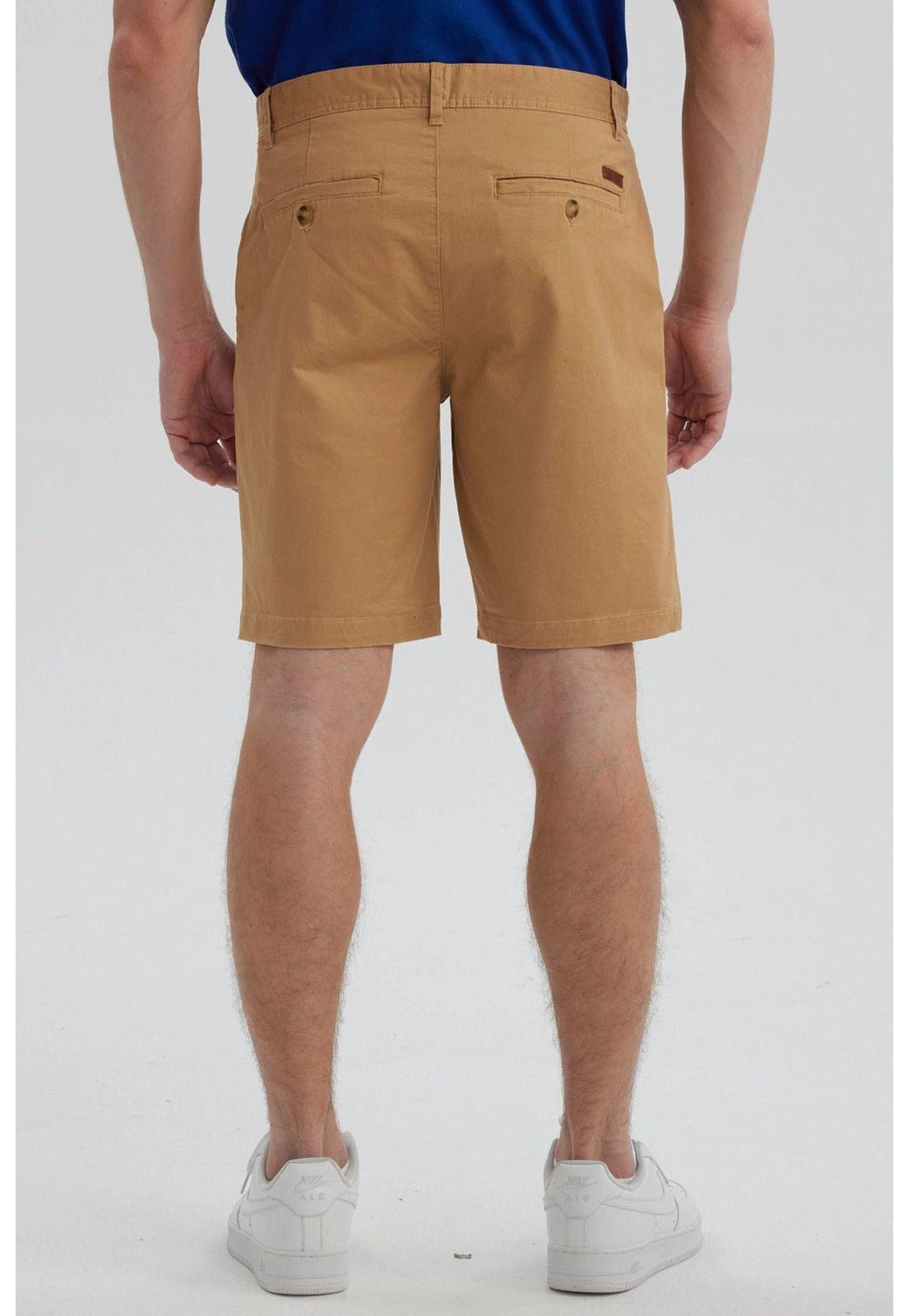 Bermuda Hombre Chino Básico Camel-2