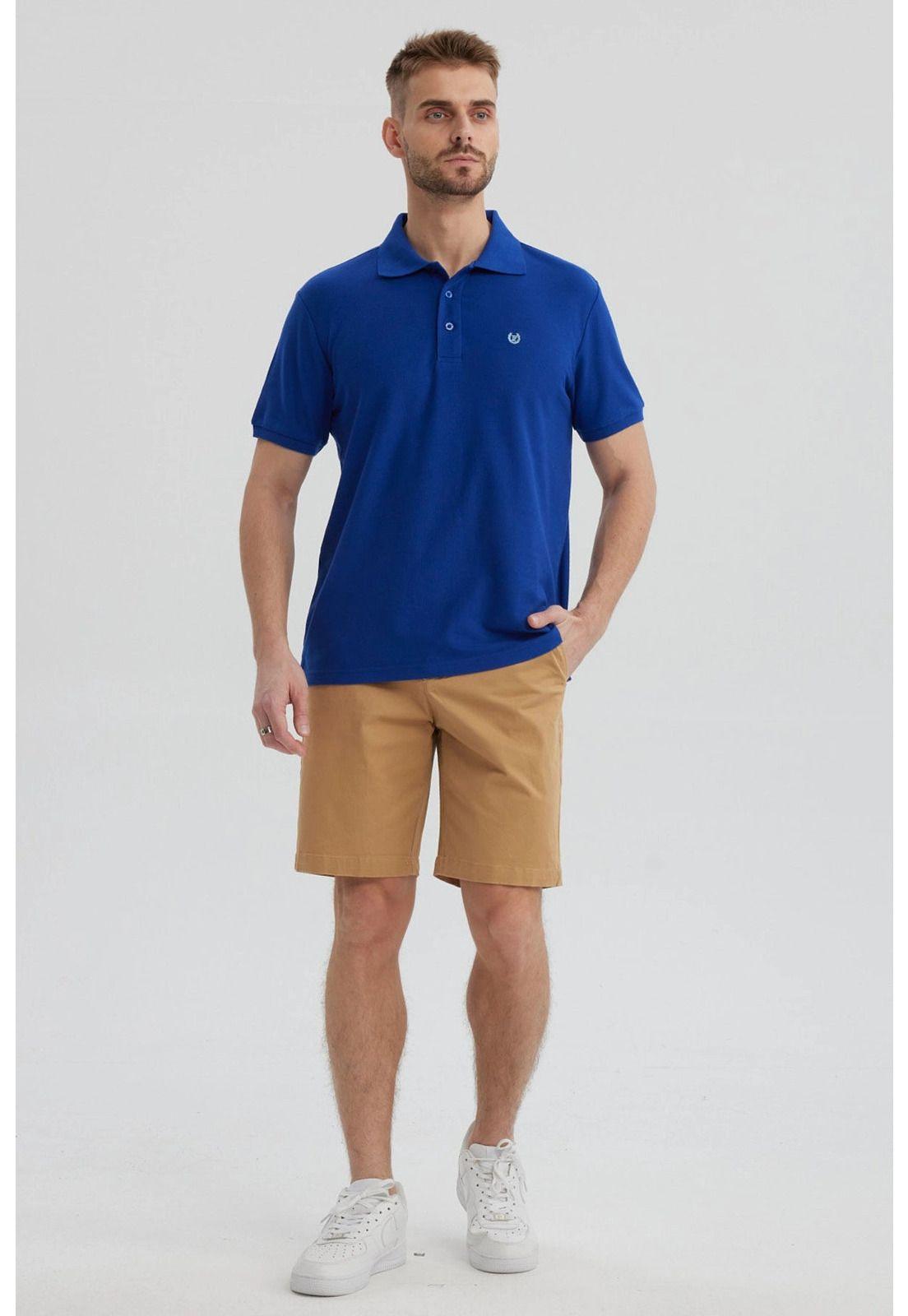 Bermuda Hombre Chino Básico Camel-3