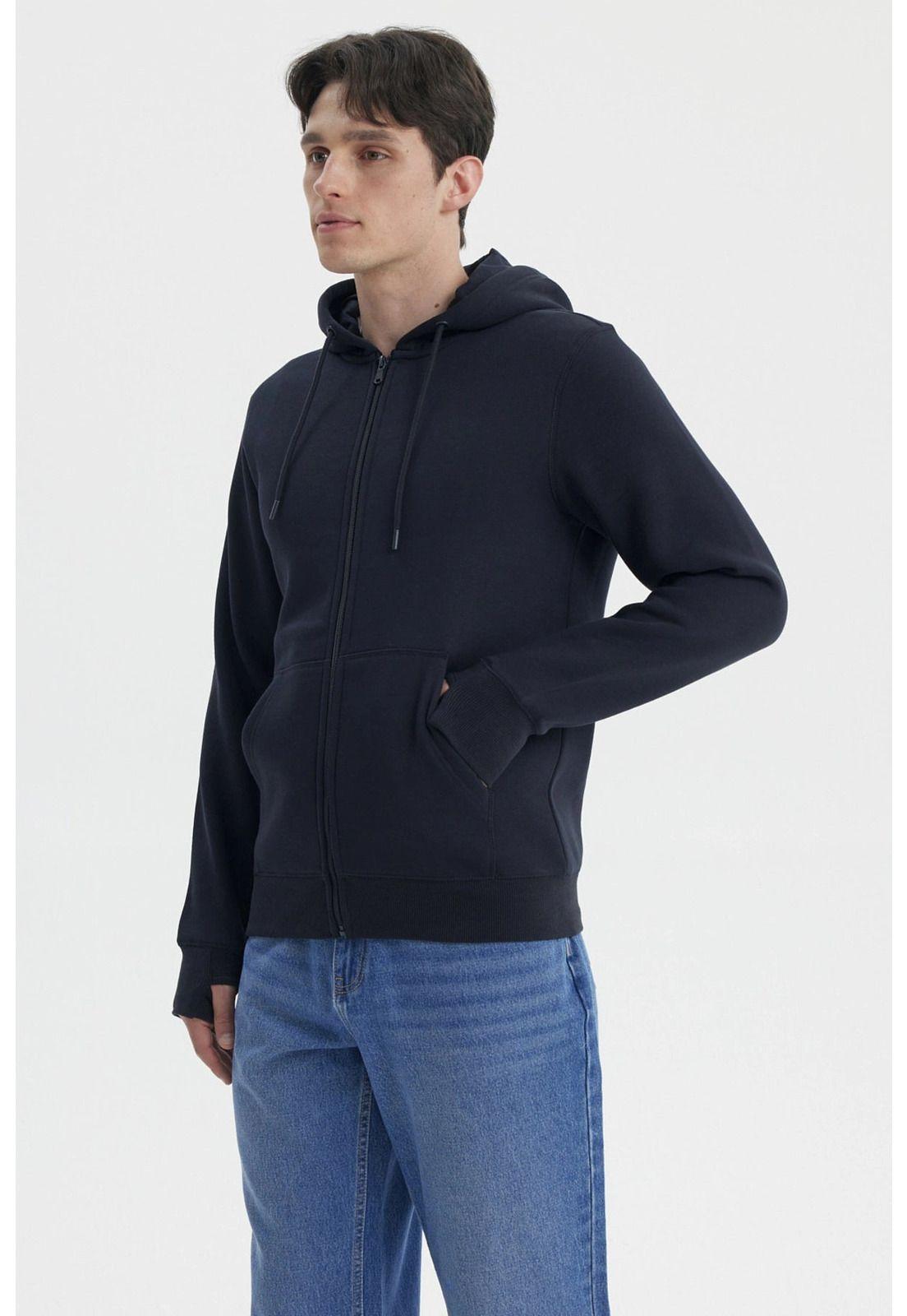 Polerón Hombre Full Zipper Azul Marino- ll-1