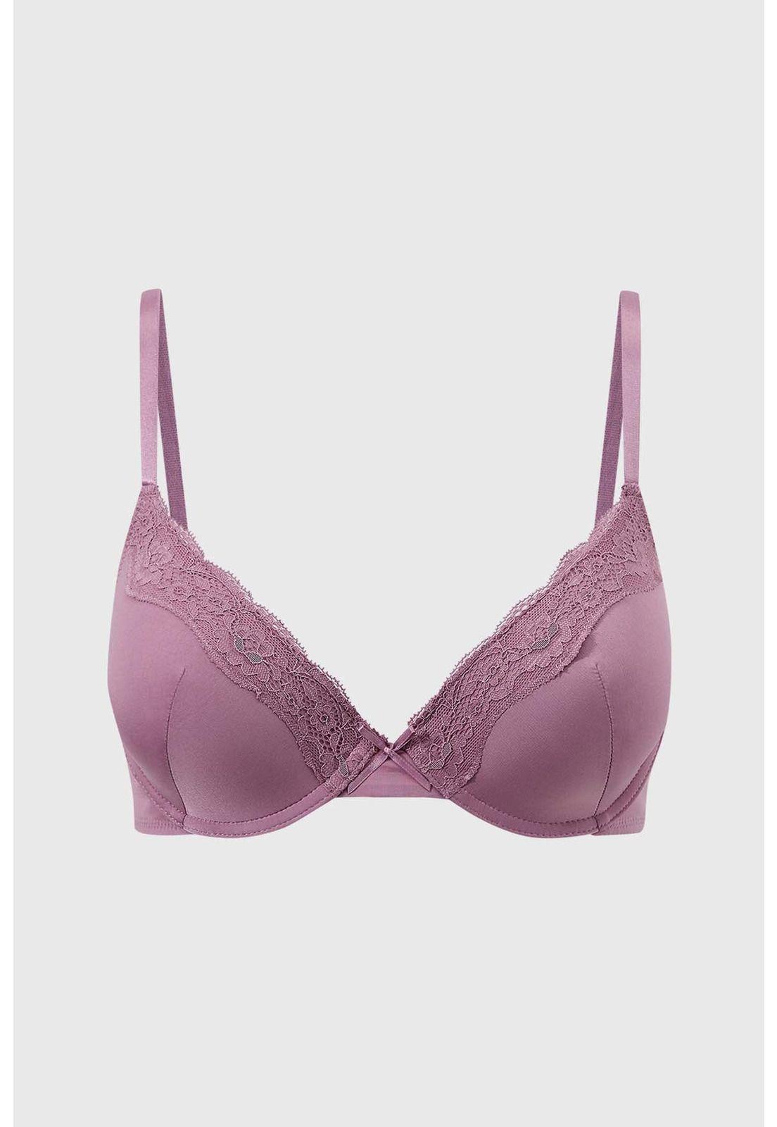 Sostén Mujer Copa Soft Detalle Encaje Rosa-0