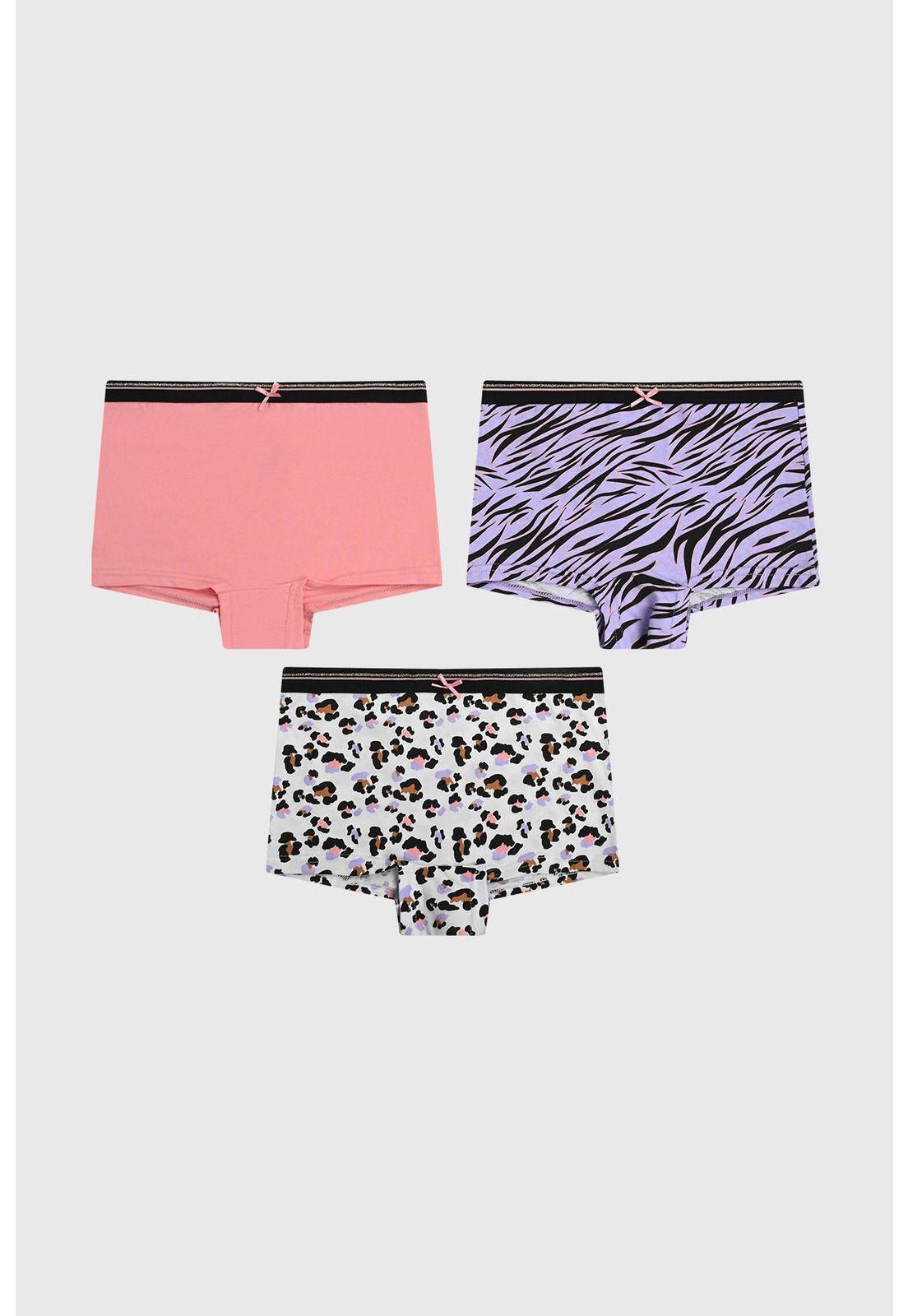 Calzón Niña Tripack Rapport Rosado-1