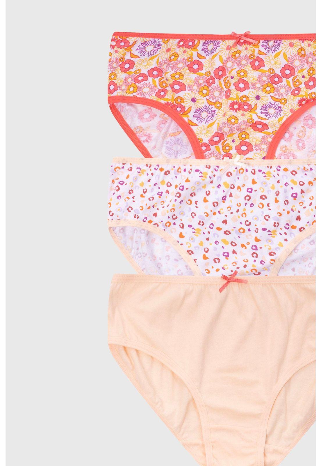 Calzón Niña Tripack Teens Blanco-0