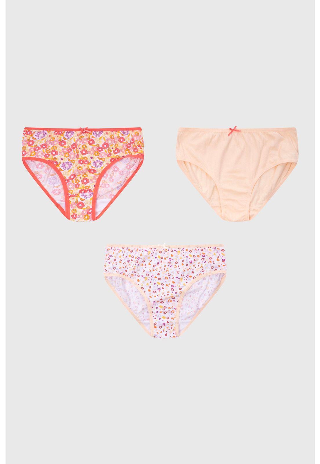 Calzón Niña Tripack Teens Blanco-1