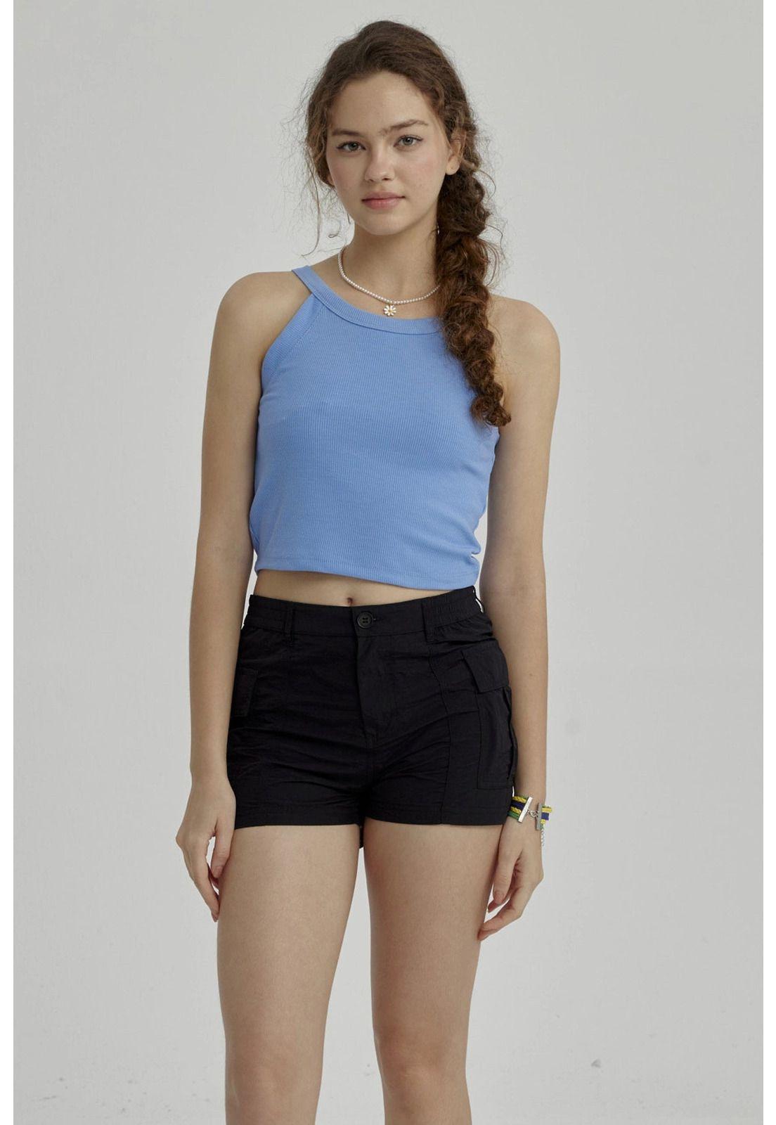 Peto Niña Rib Cuello Halter Azulino-4