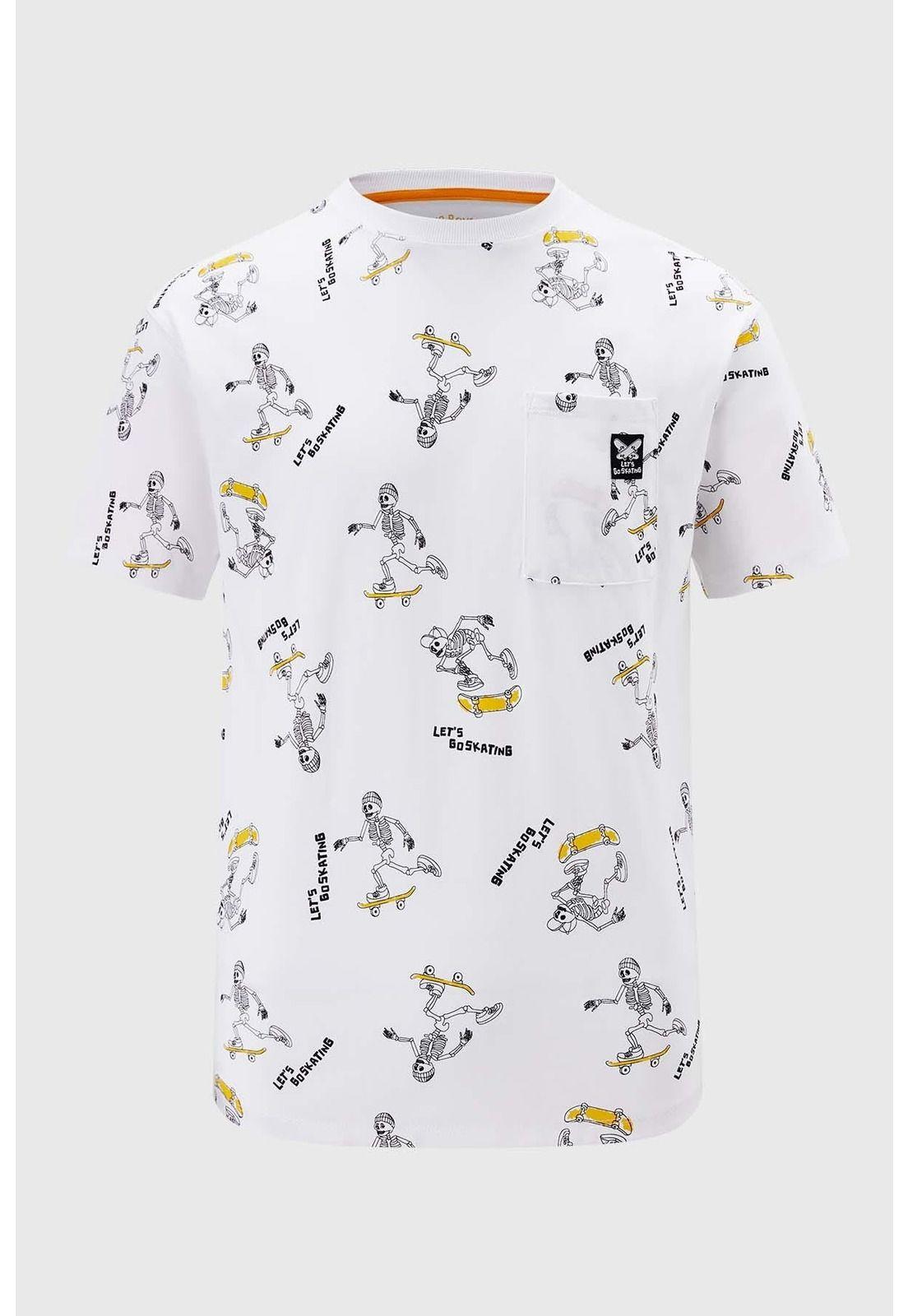 Polera Niño Print Oversize Blanco-0