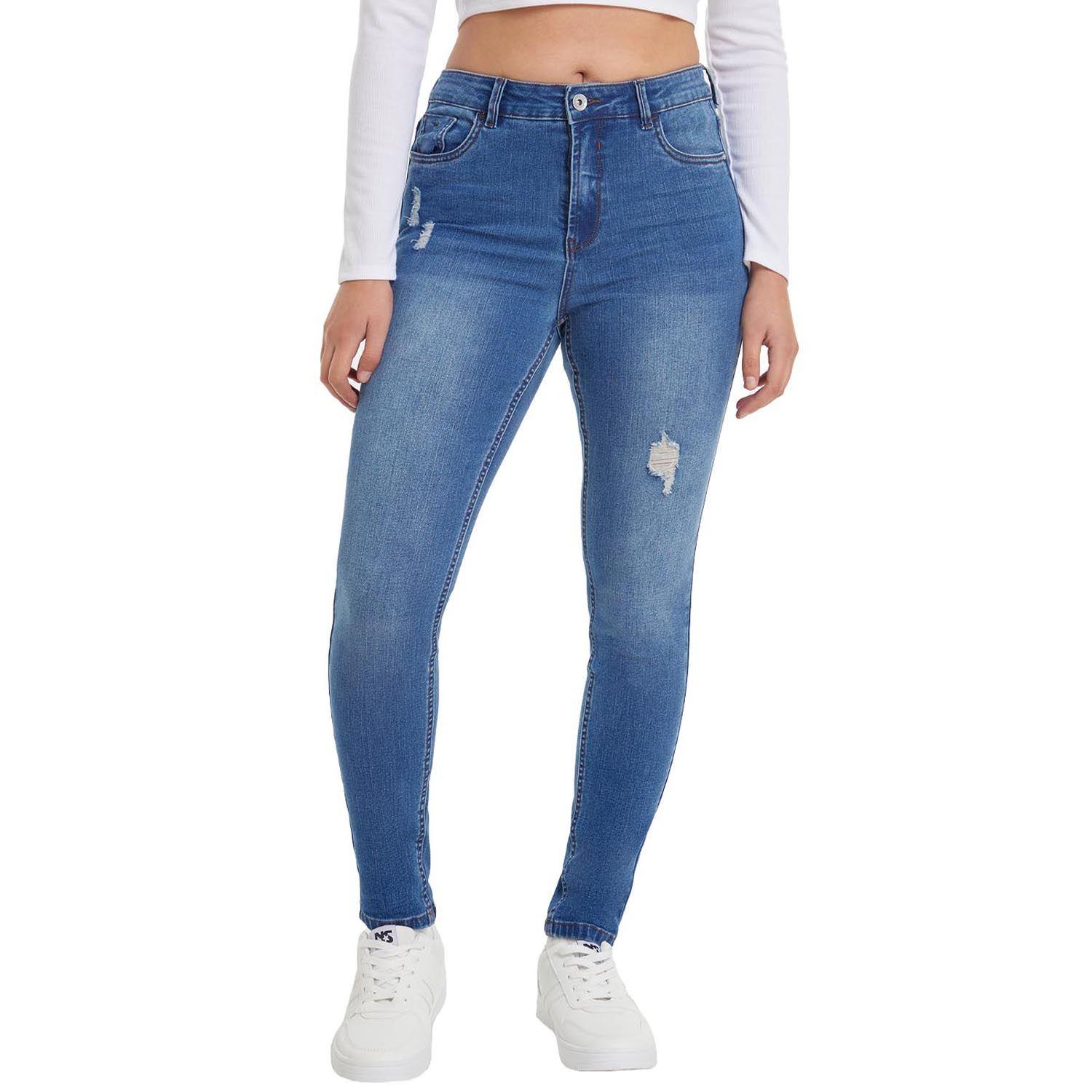 Jeans Mujer Super Skinny Lia Azul-0
