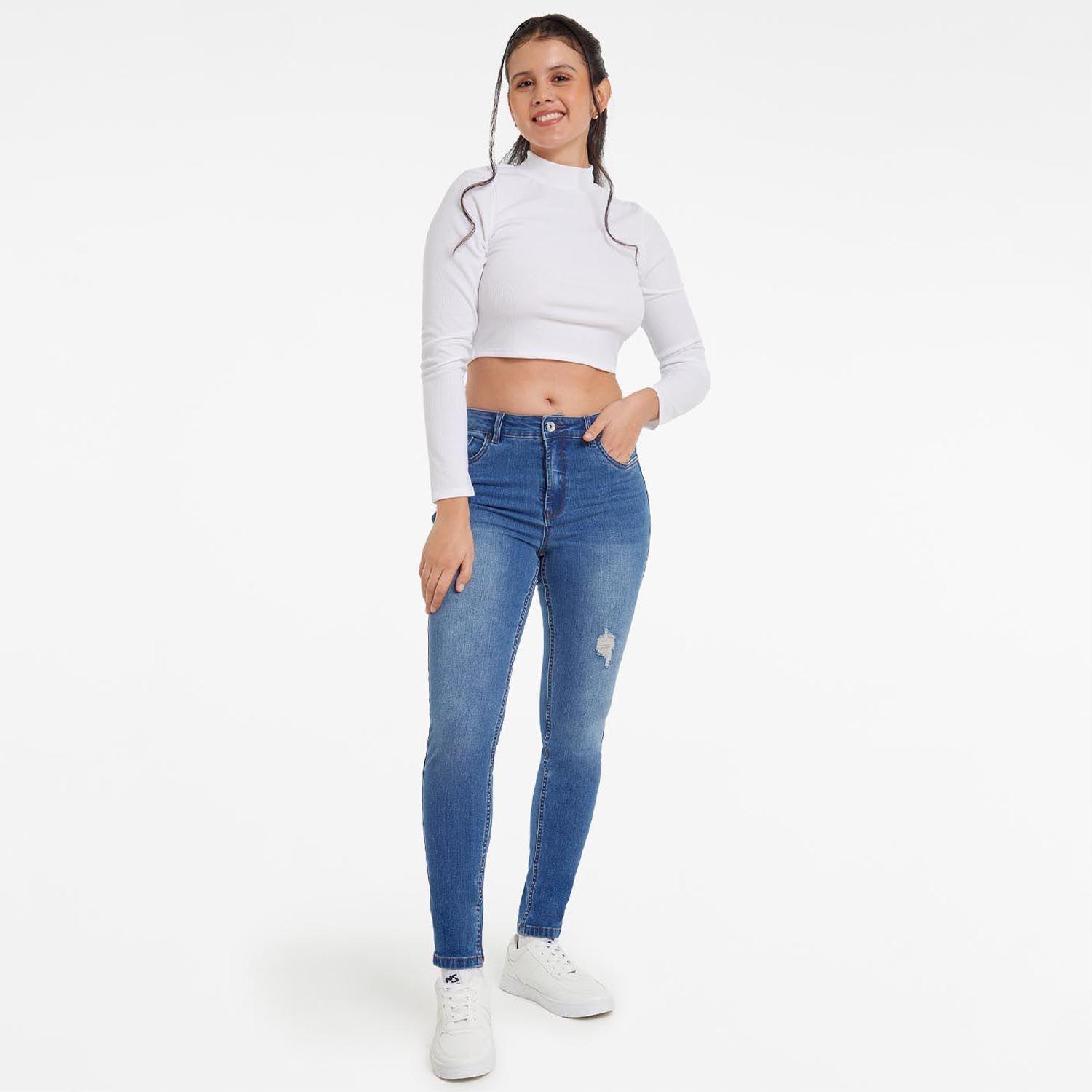 Jeans Mujer Super Skinny Lia Azul-3