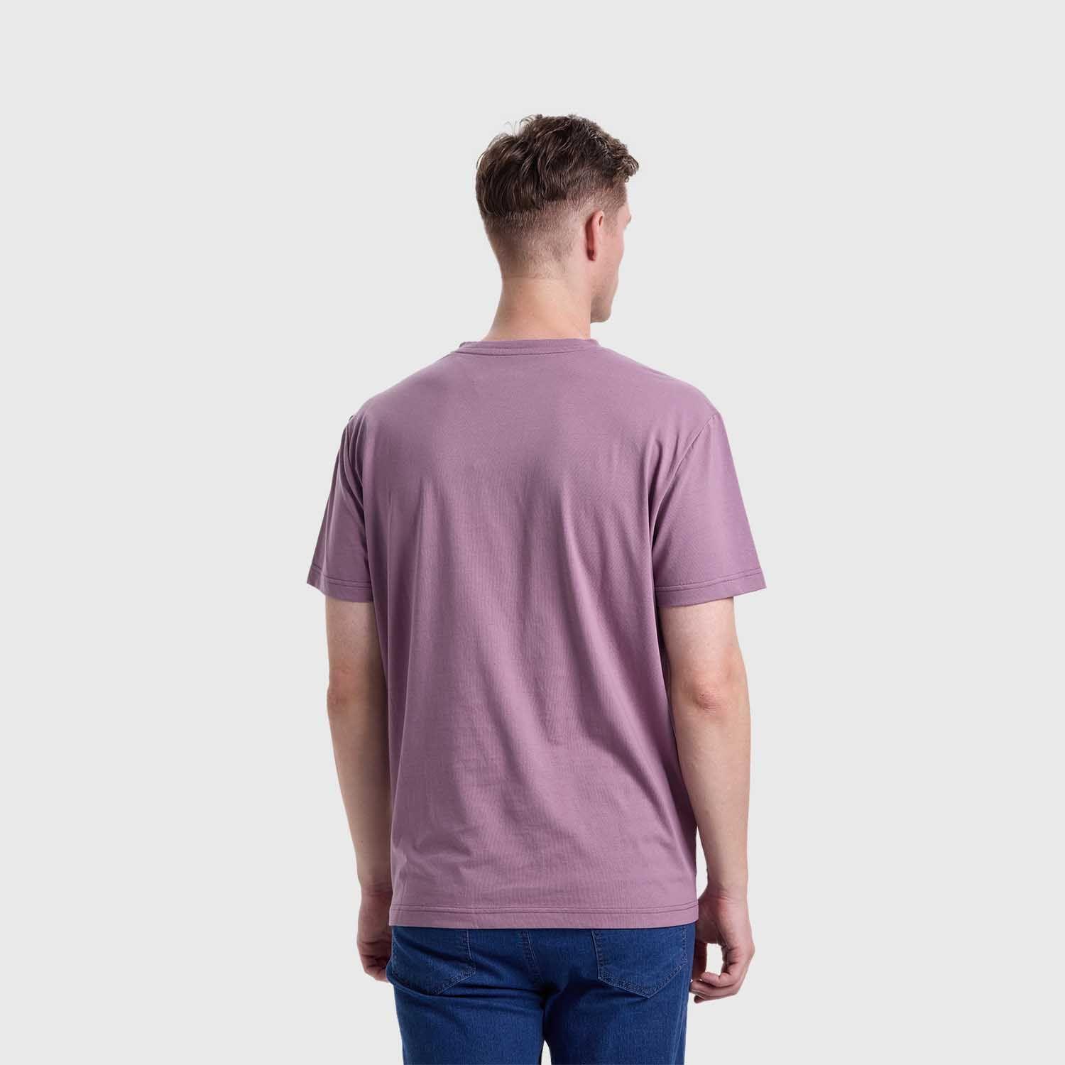 Polera Hombre Cuello V Básica Malva Fashion's Park-2