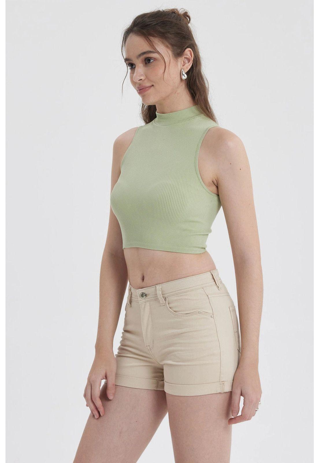 Peto Mujer Sin Costura Verde-2