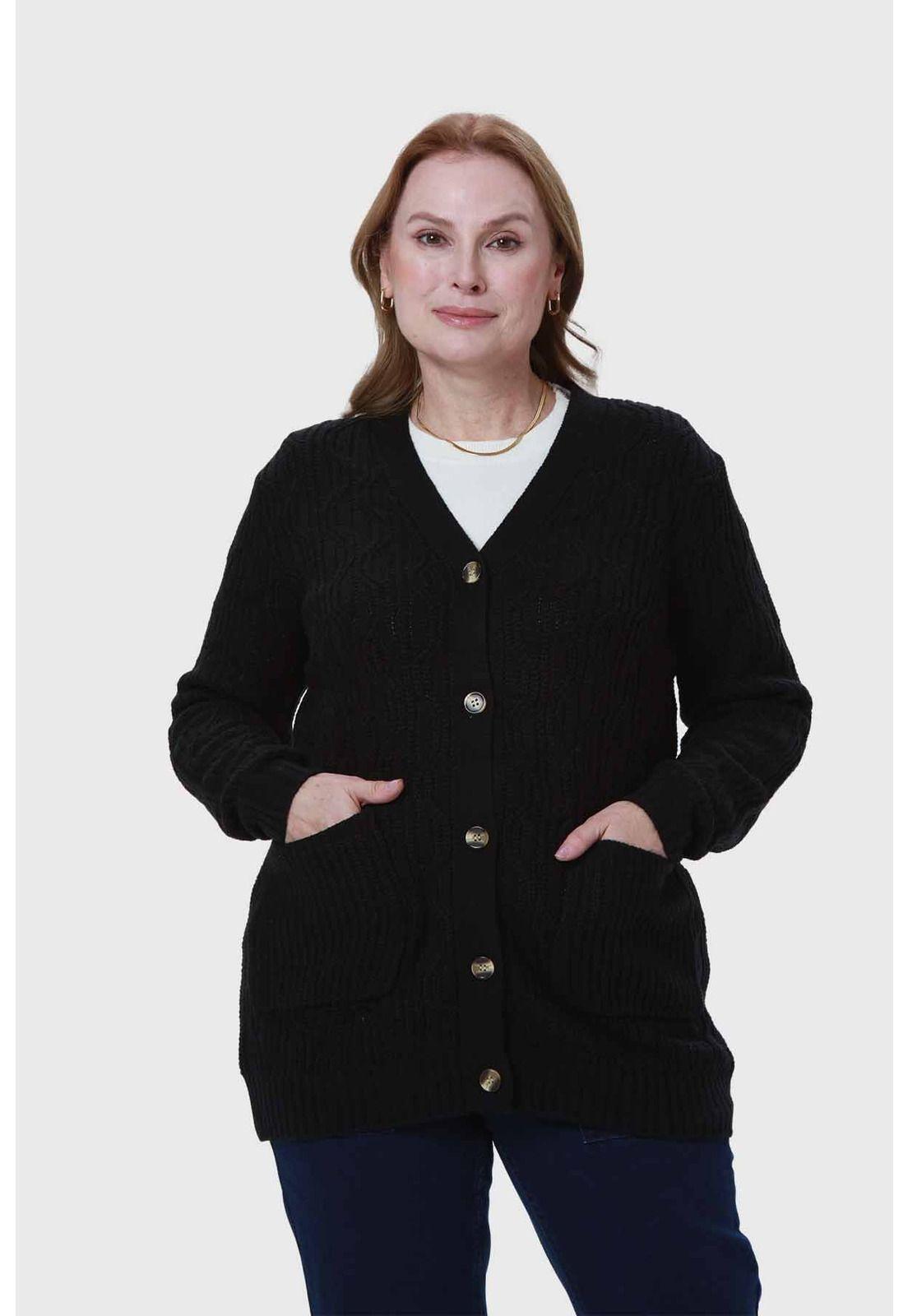 Sweater Mujer Tapado Negro - ll-0