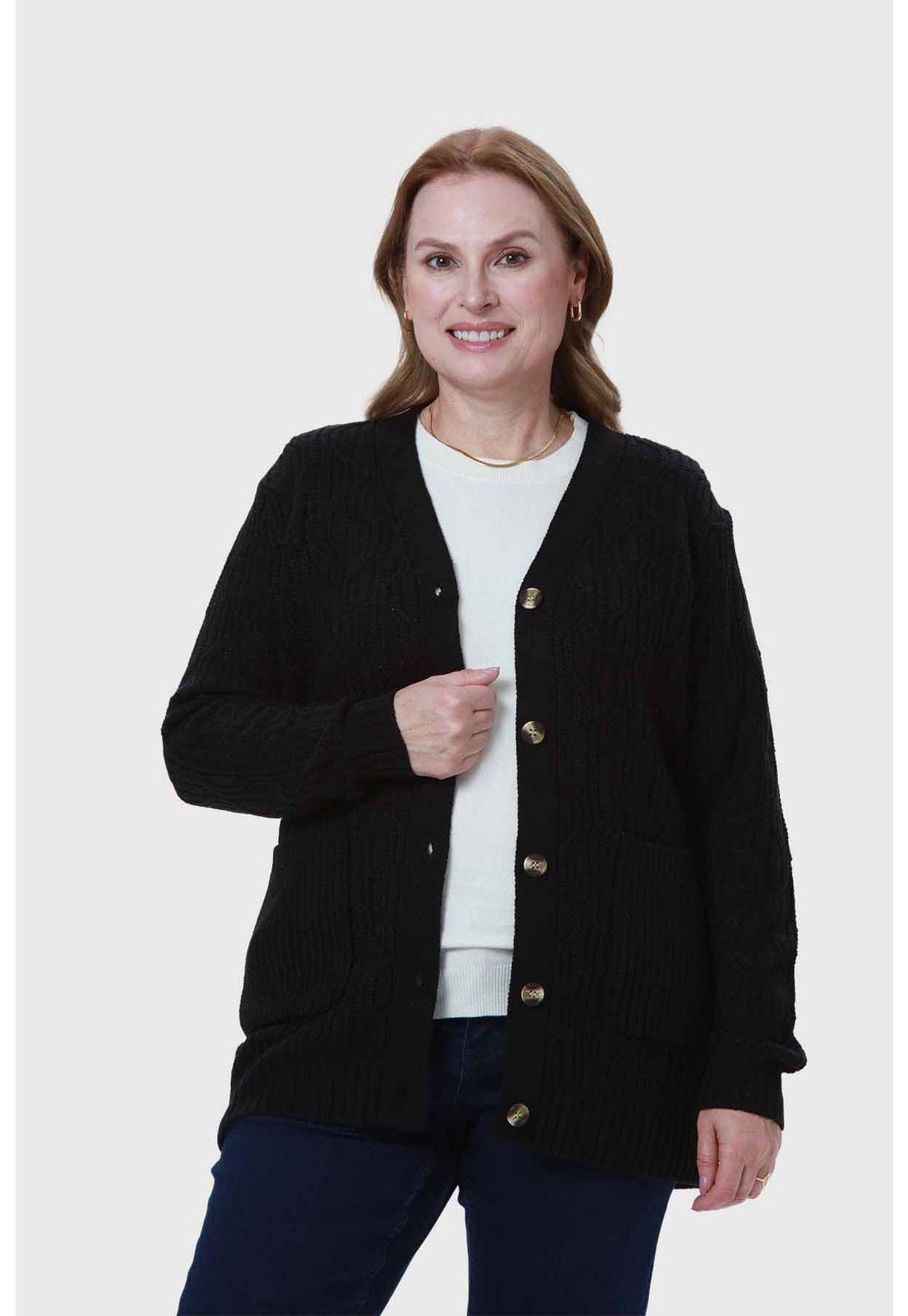 Sweater Mujer Tapado Negro - ll-1