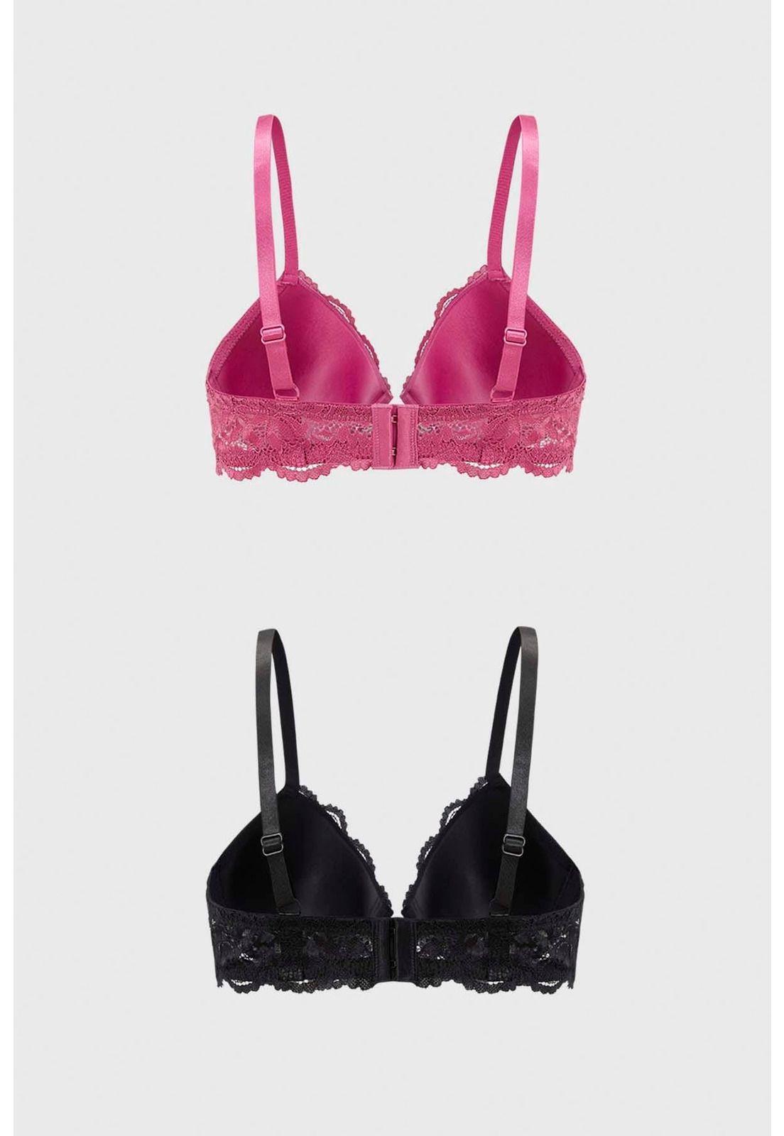 Sostén Mujer Bipack Recogido Negro-1