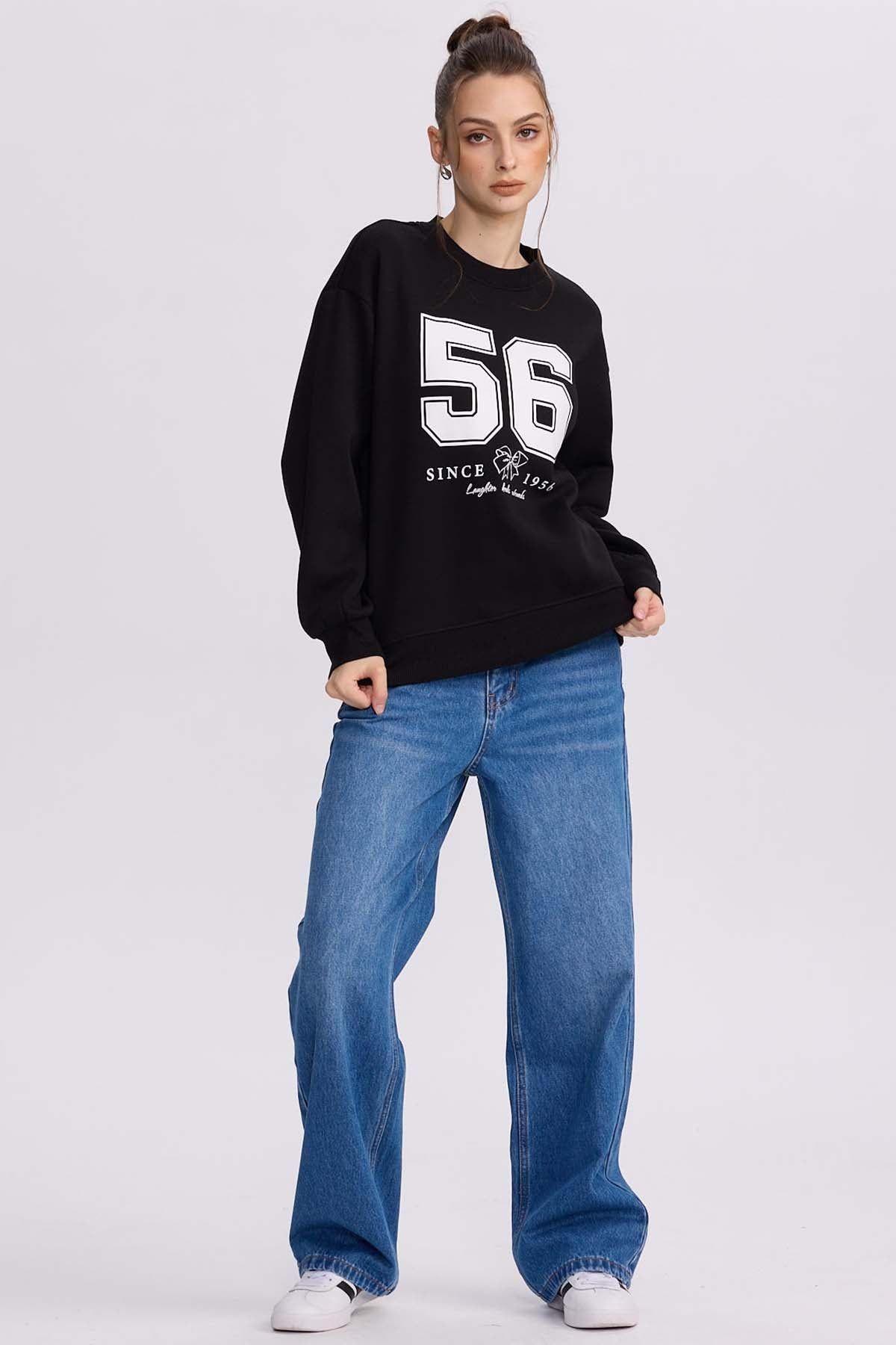Polerón Mujer Print Negro-3
