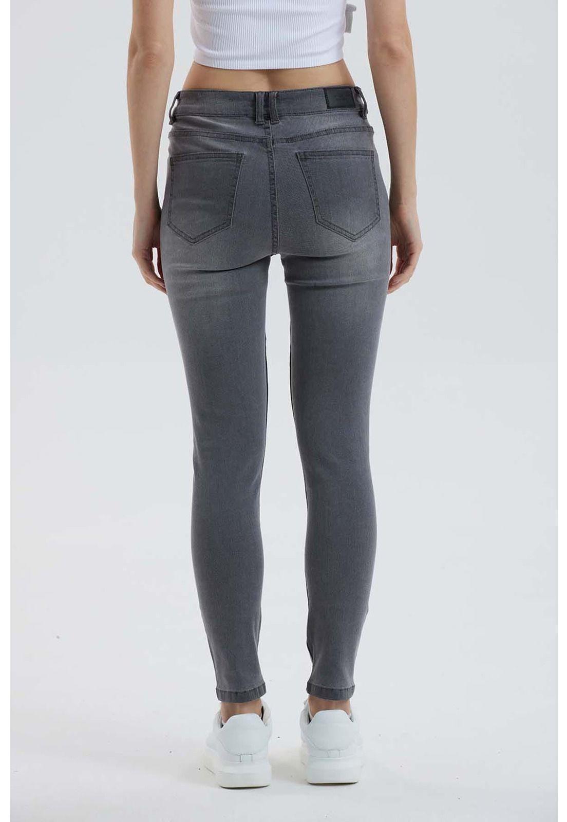 Jeans Mujer Skinny Estela Gris - ll-2