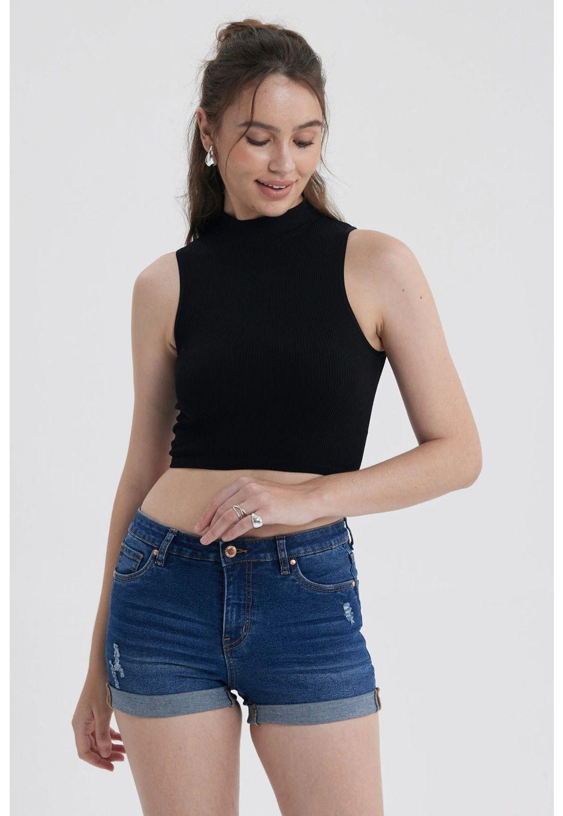 Peto Mujer Sin Costura Negro-0