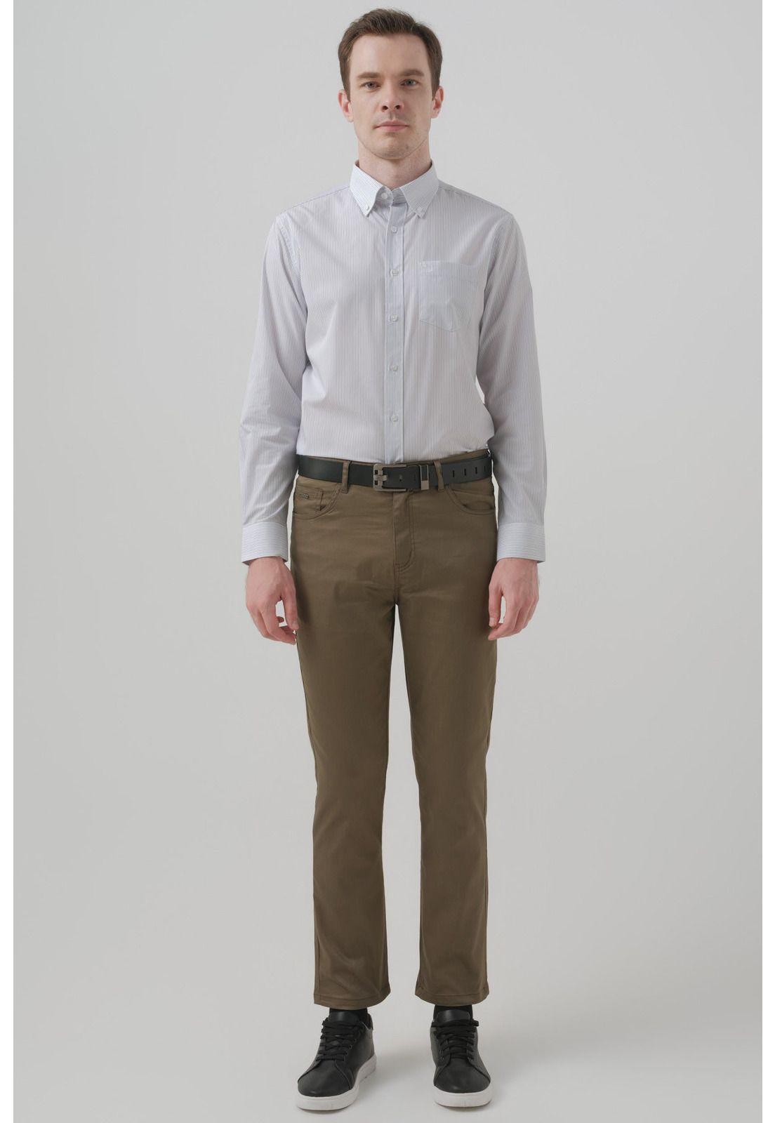 Camisa Hombre Regular Azul - ll-3