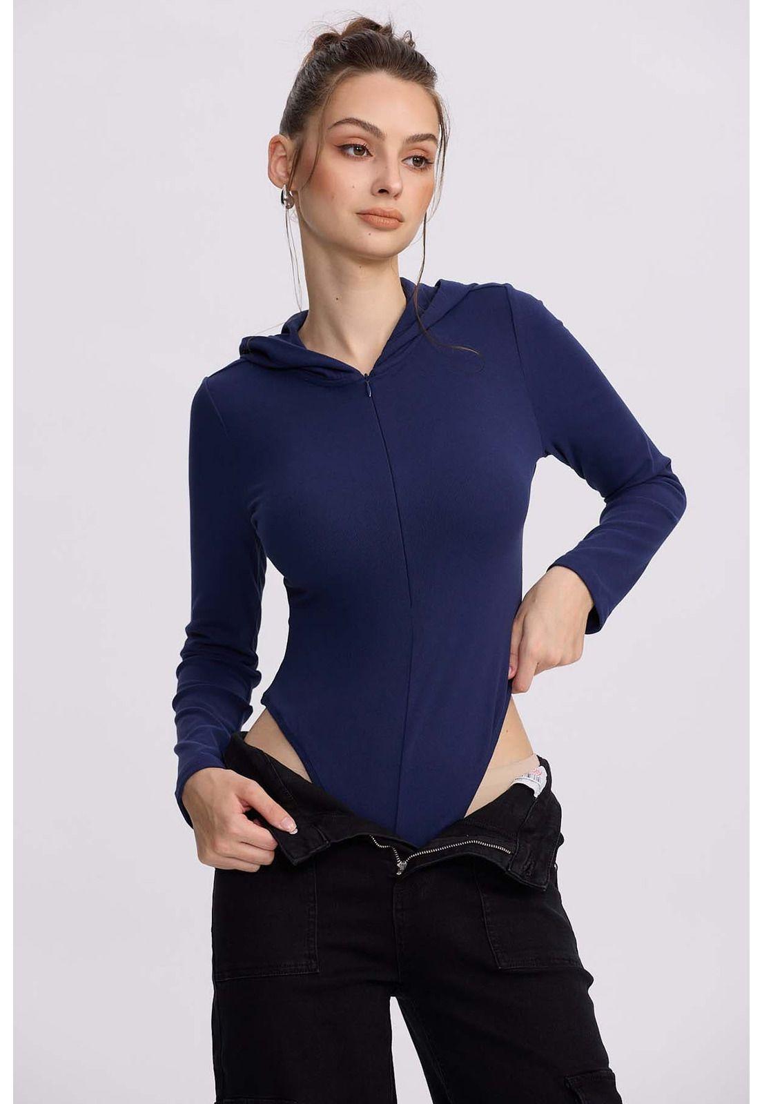 Polera Mujer Body Azul-2