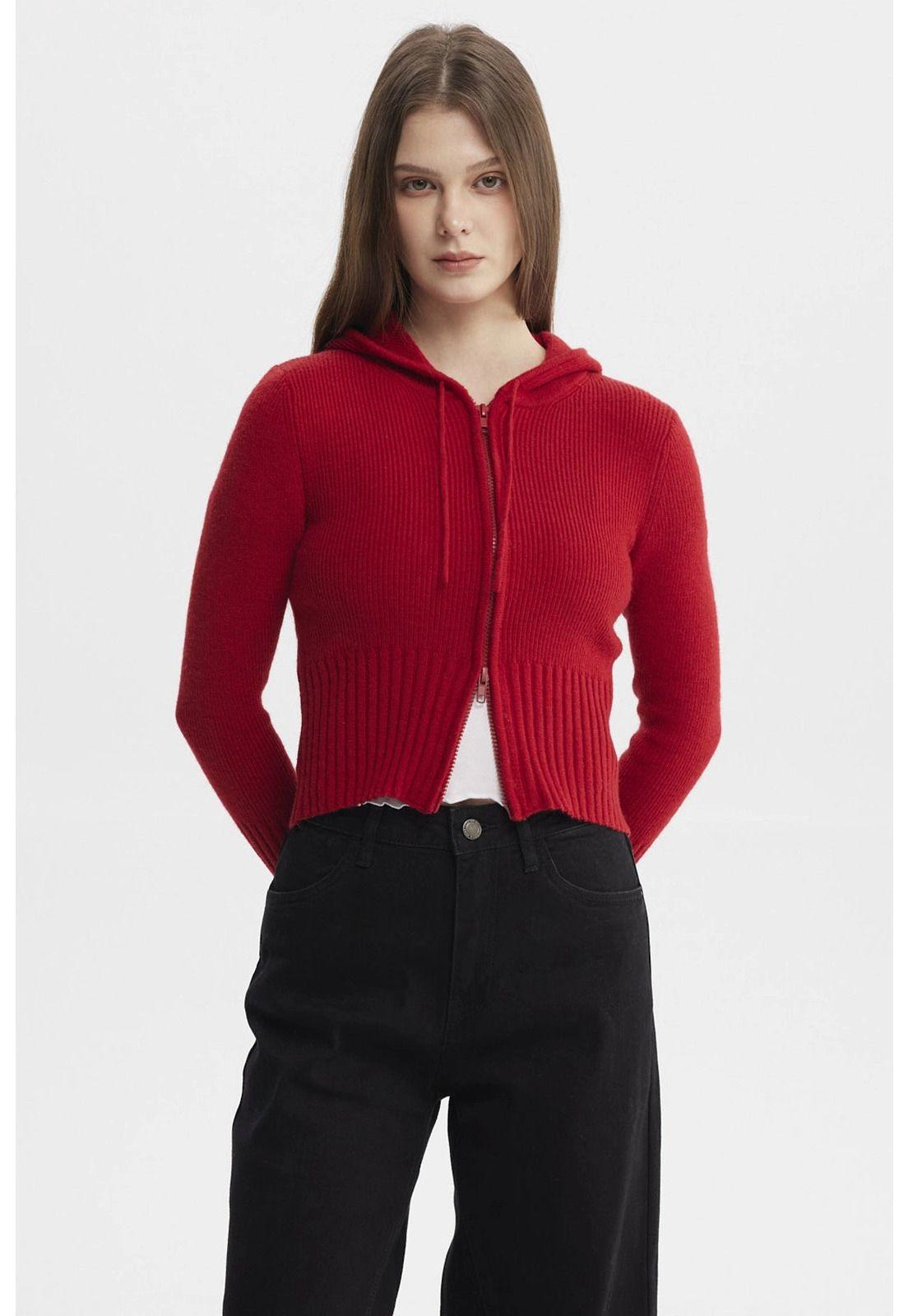 Sweater Mujer Juvenil Rojo-0