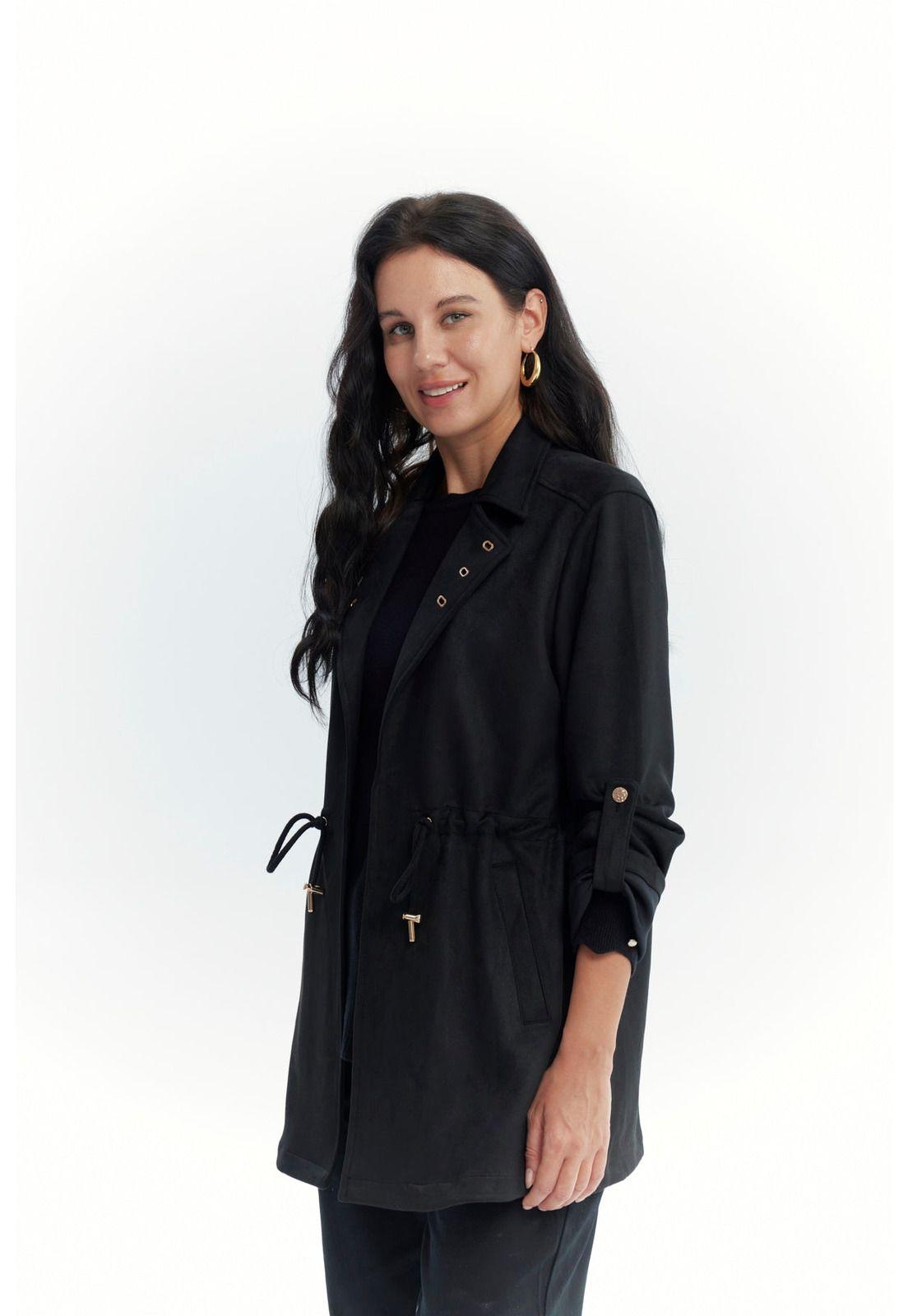 Chaqueta Mujer Regular Negro - Vl-1