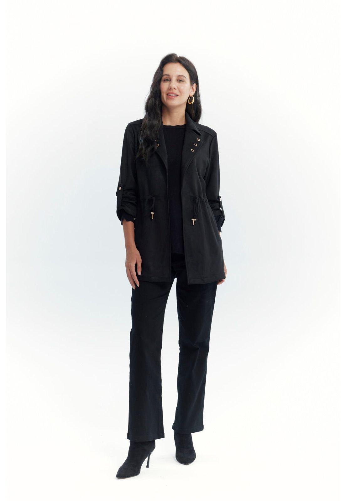 Chaqueta Mujer Regular Negro - Vl-3