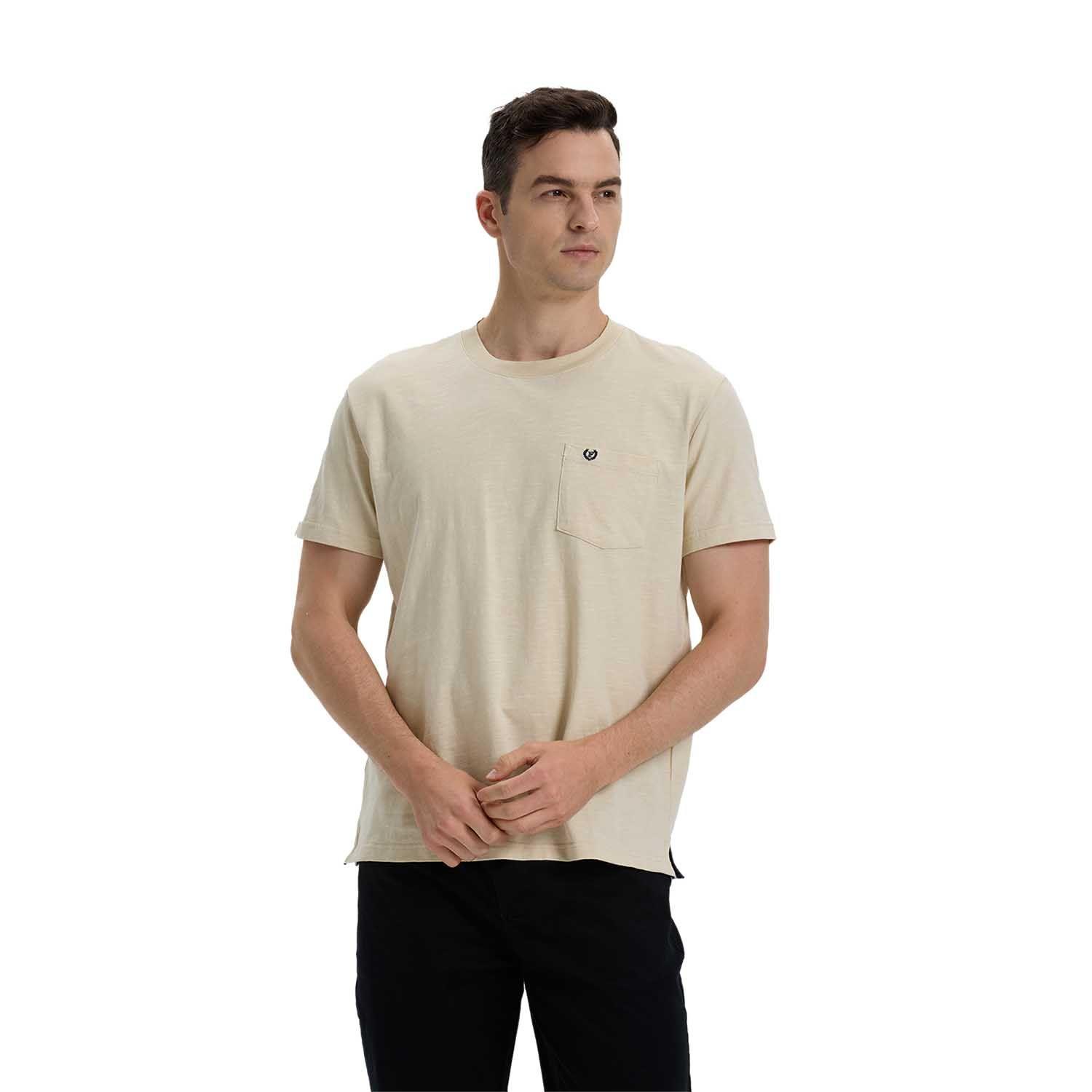 Polera Hombre Con Bolsillo Beige-0