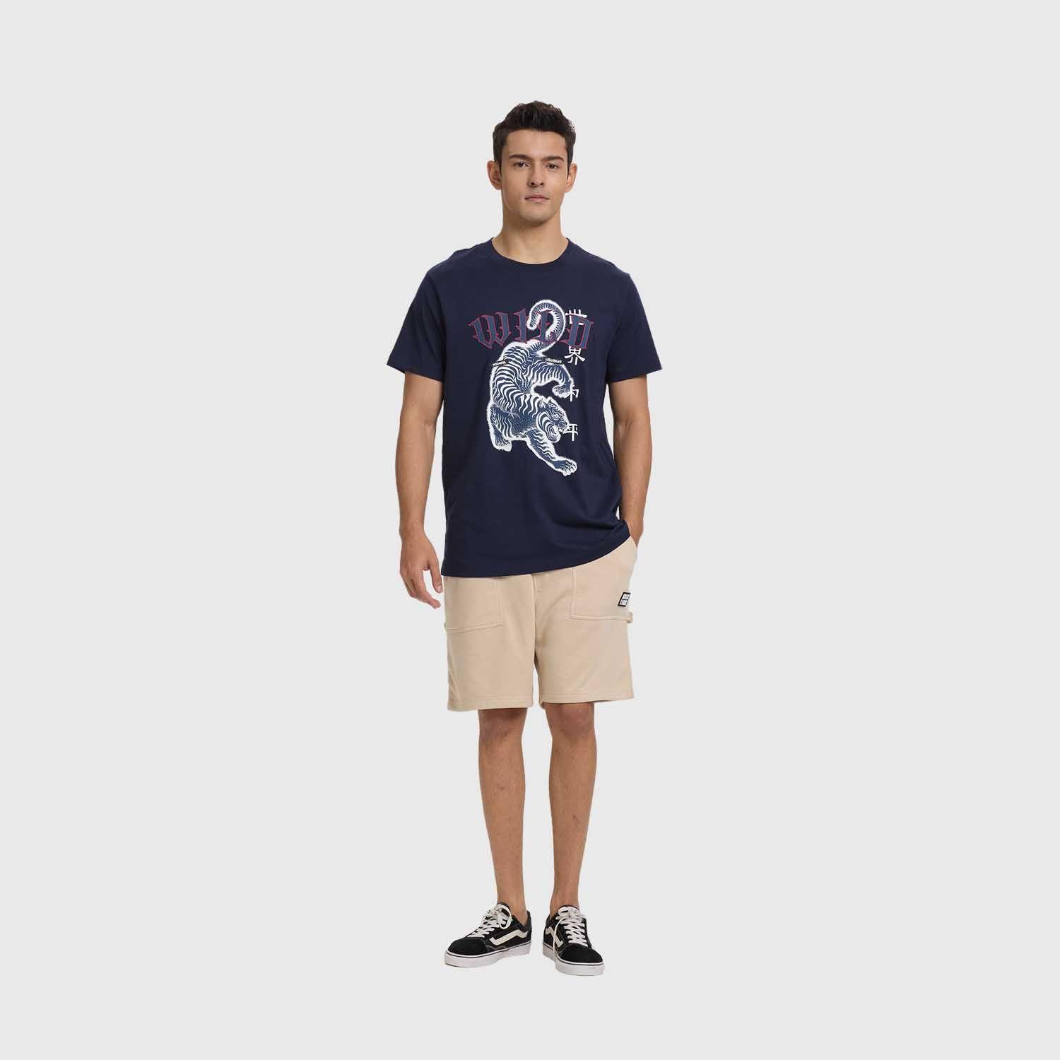 Polera Hombre Print Acid Wash Azul Oscuro Fashion's Park-3