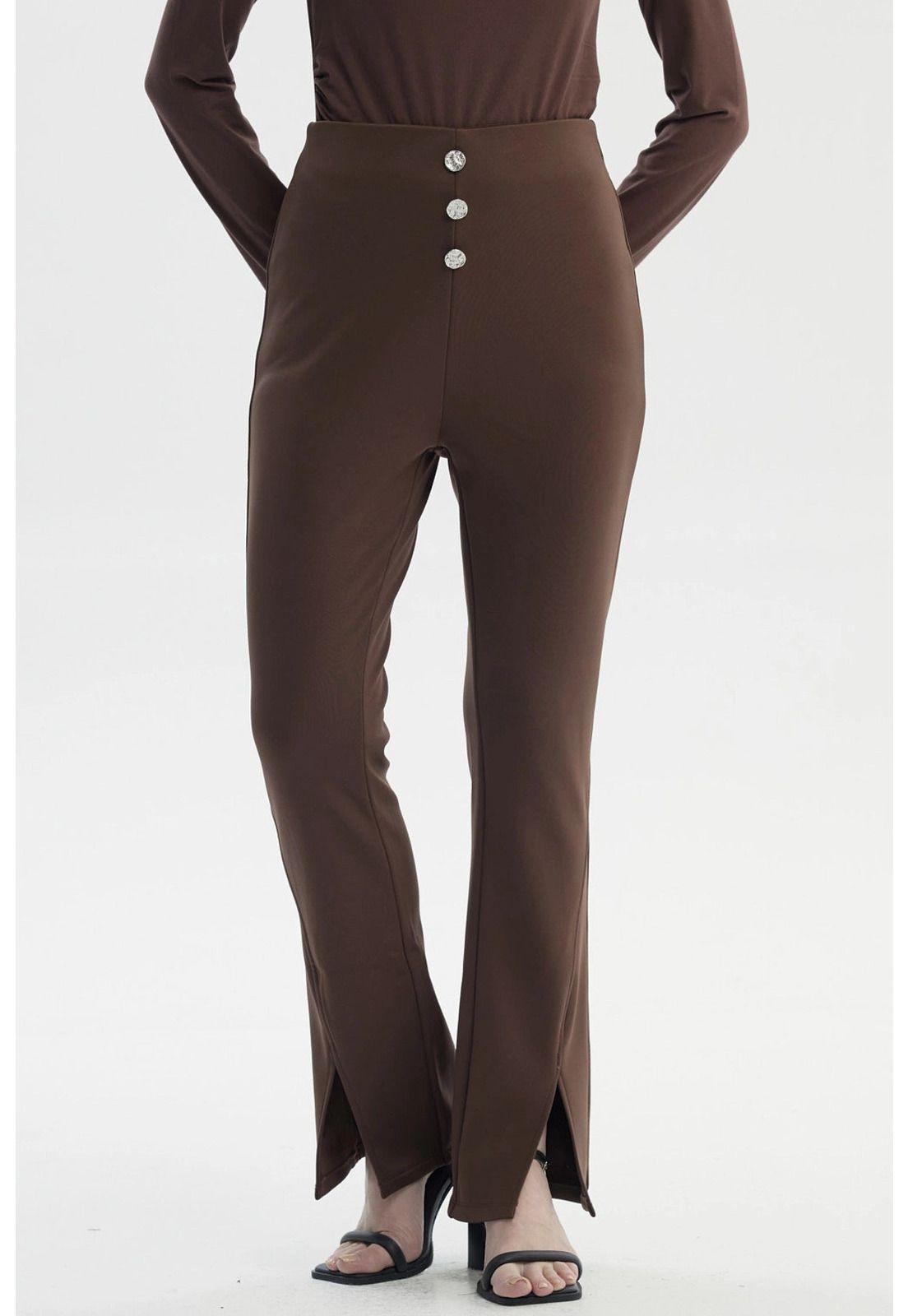 Calza Mujer Slim Café-0