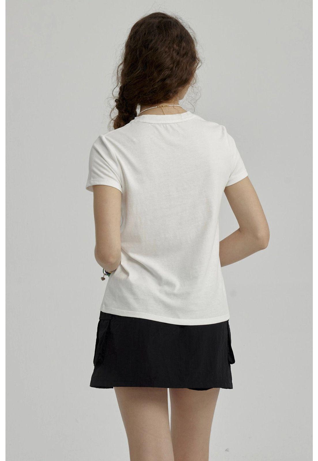 Polera Niña Básica Estampada Crudo- ll-2