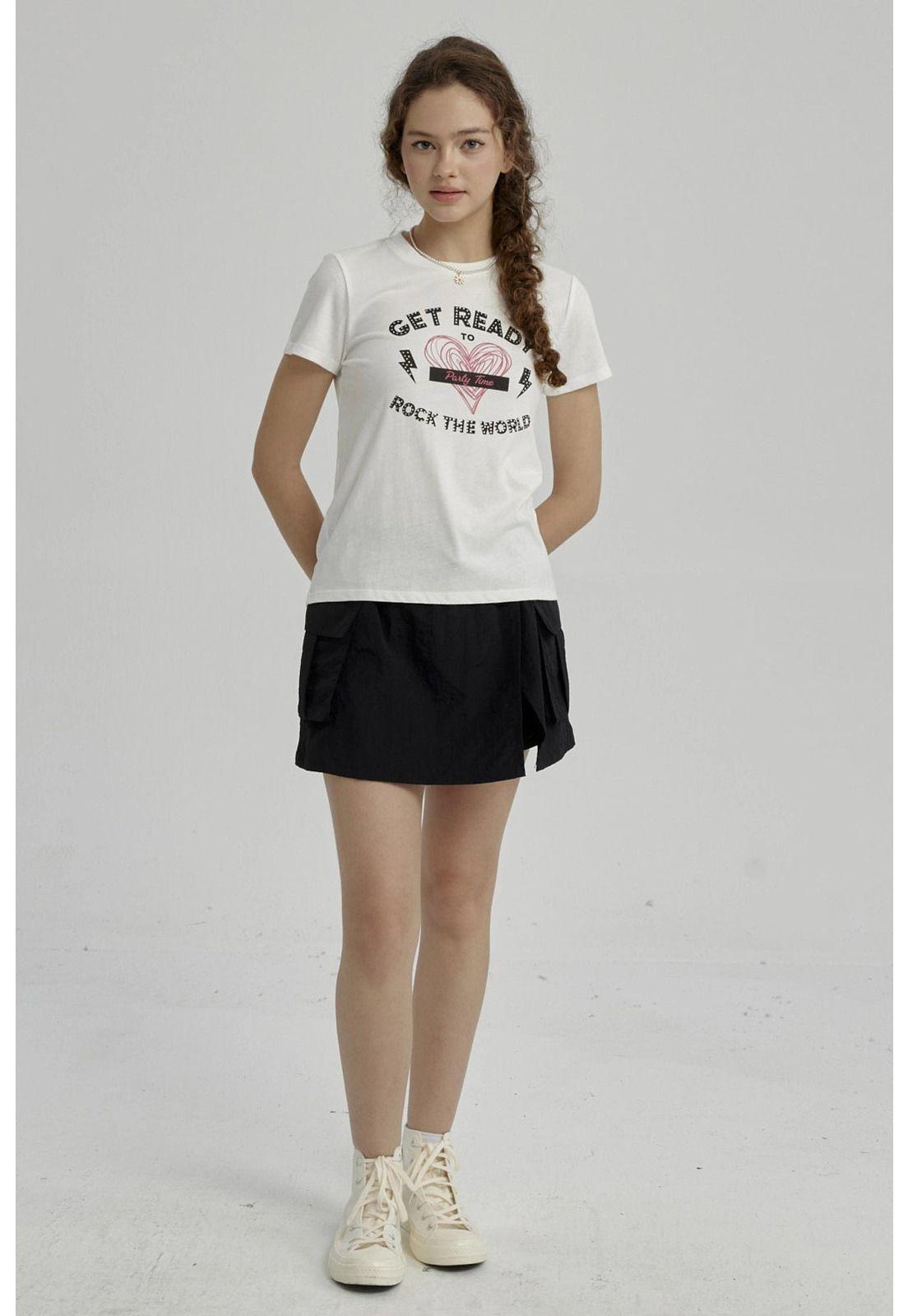 Polera Niña Básica Estampada Crudo- ll-3