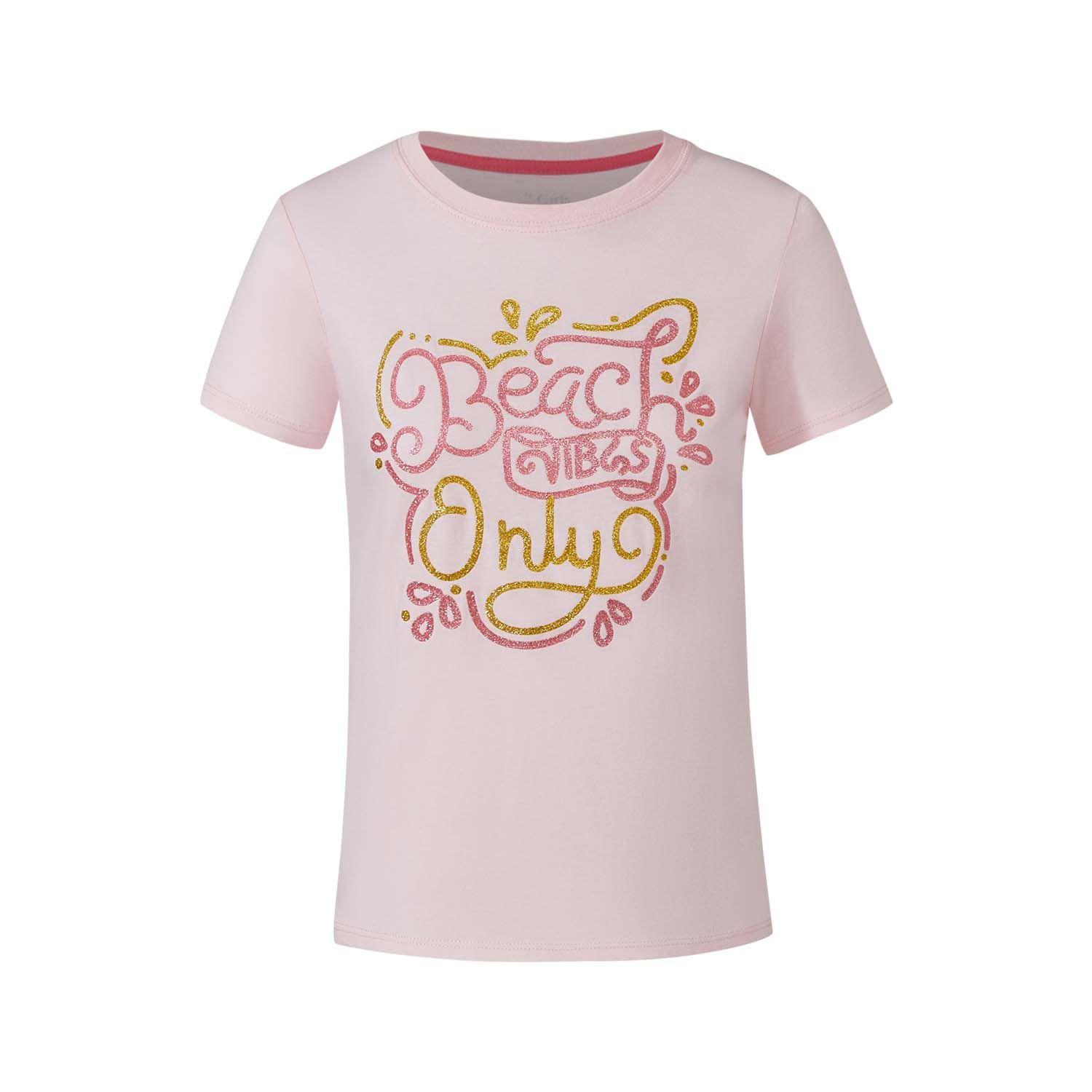 Polera Niña Print Rosado Claro I Fashion's Park-0
