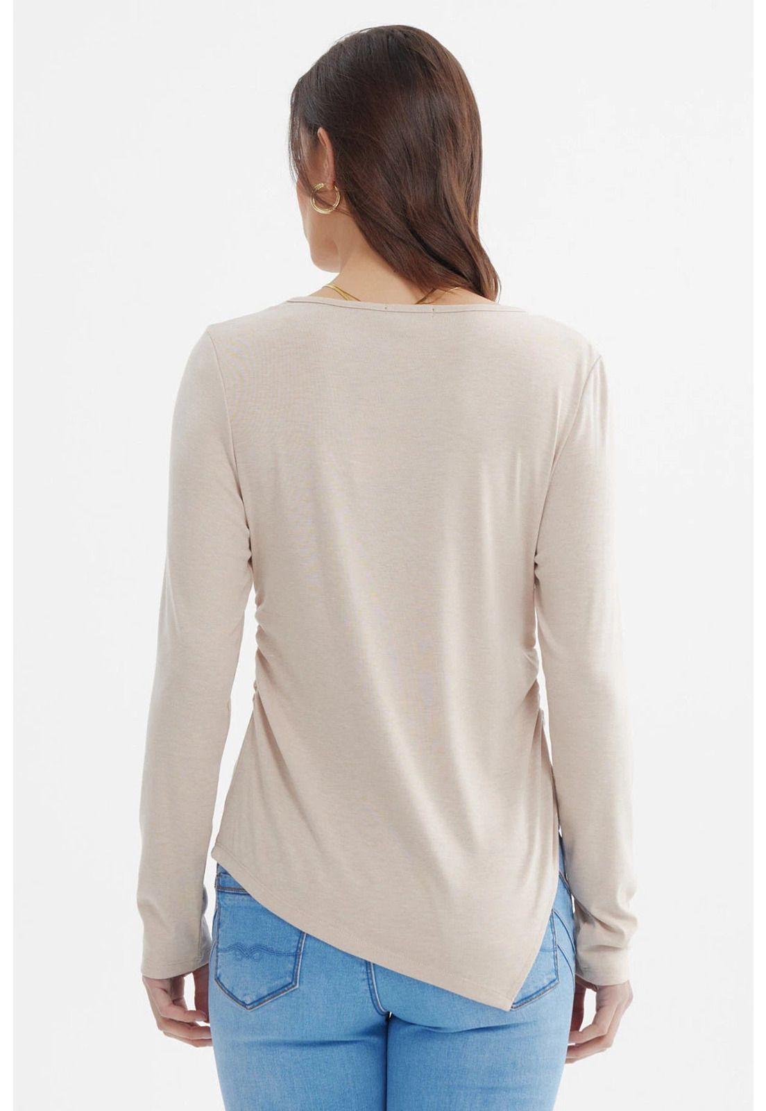 Polera Mujer Ajustado Beige-2