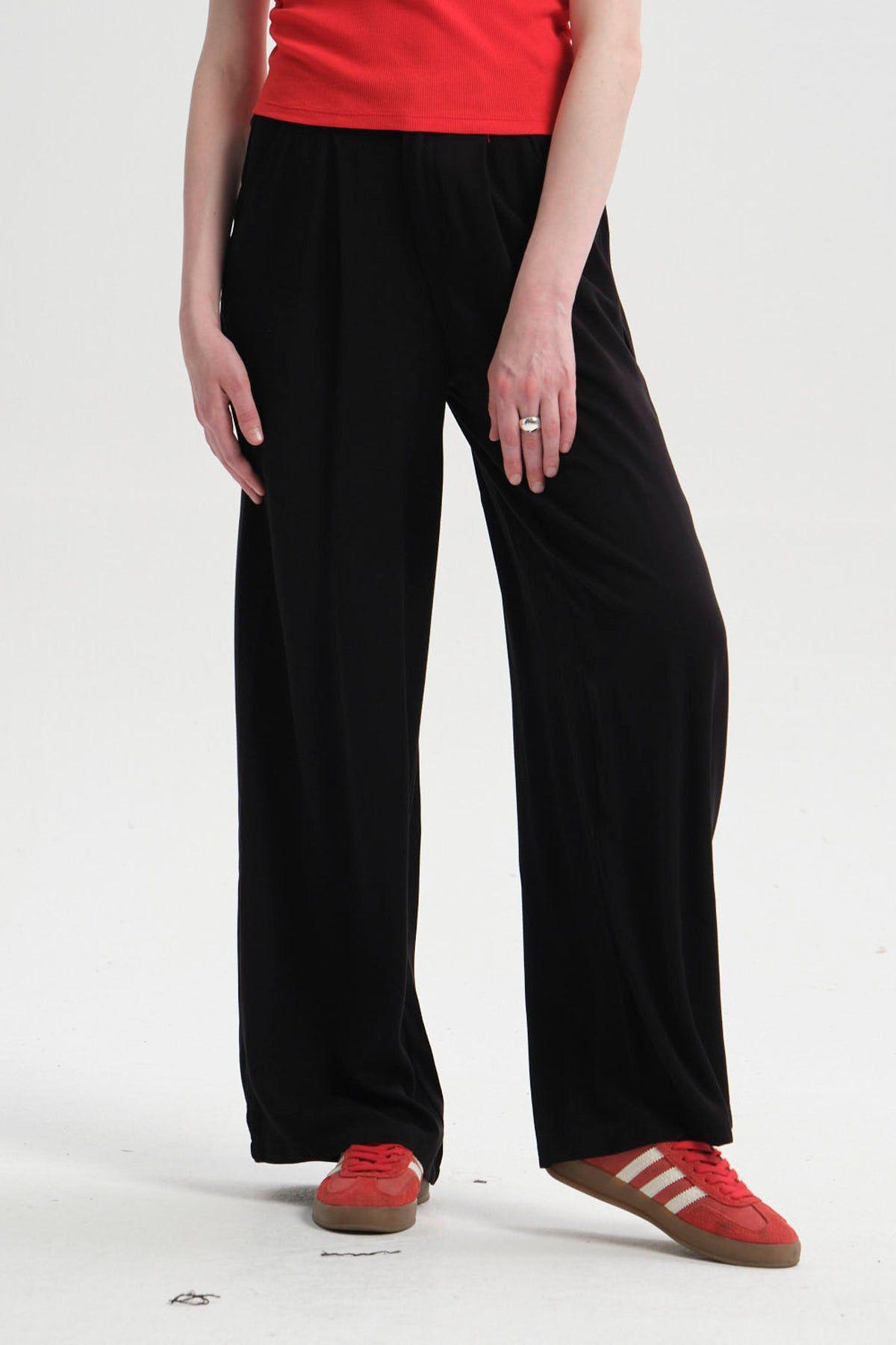 Pantalón Mujer Palazzo Sastrero  Negro-0