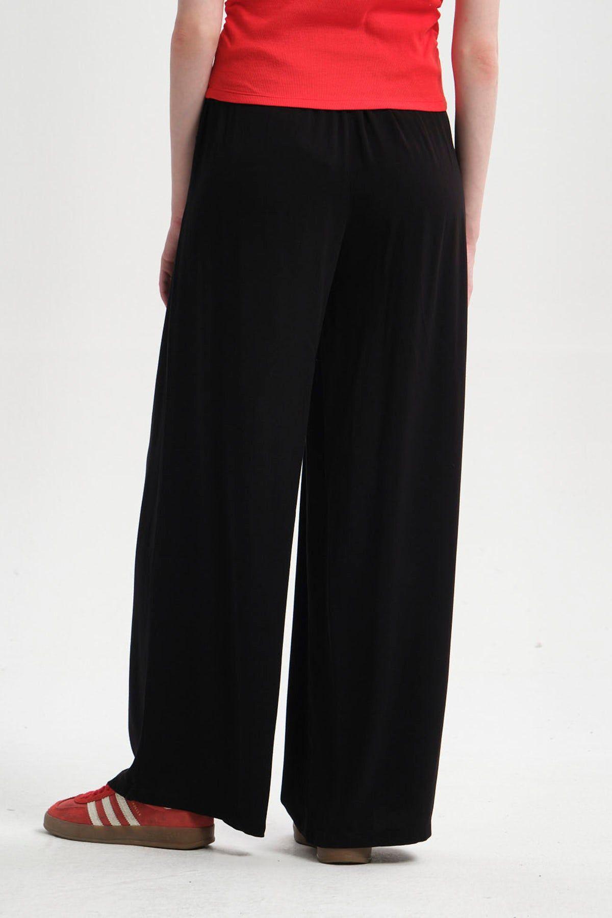 Pantalón Mujer Palazzo Sastrero  Negro-2