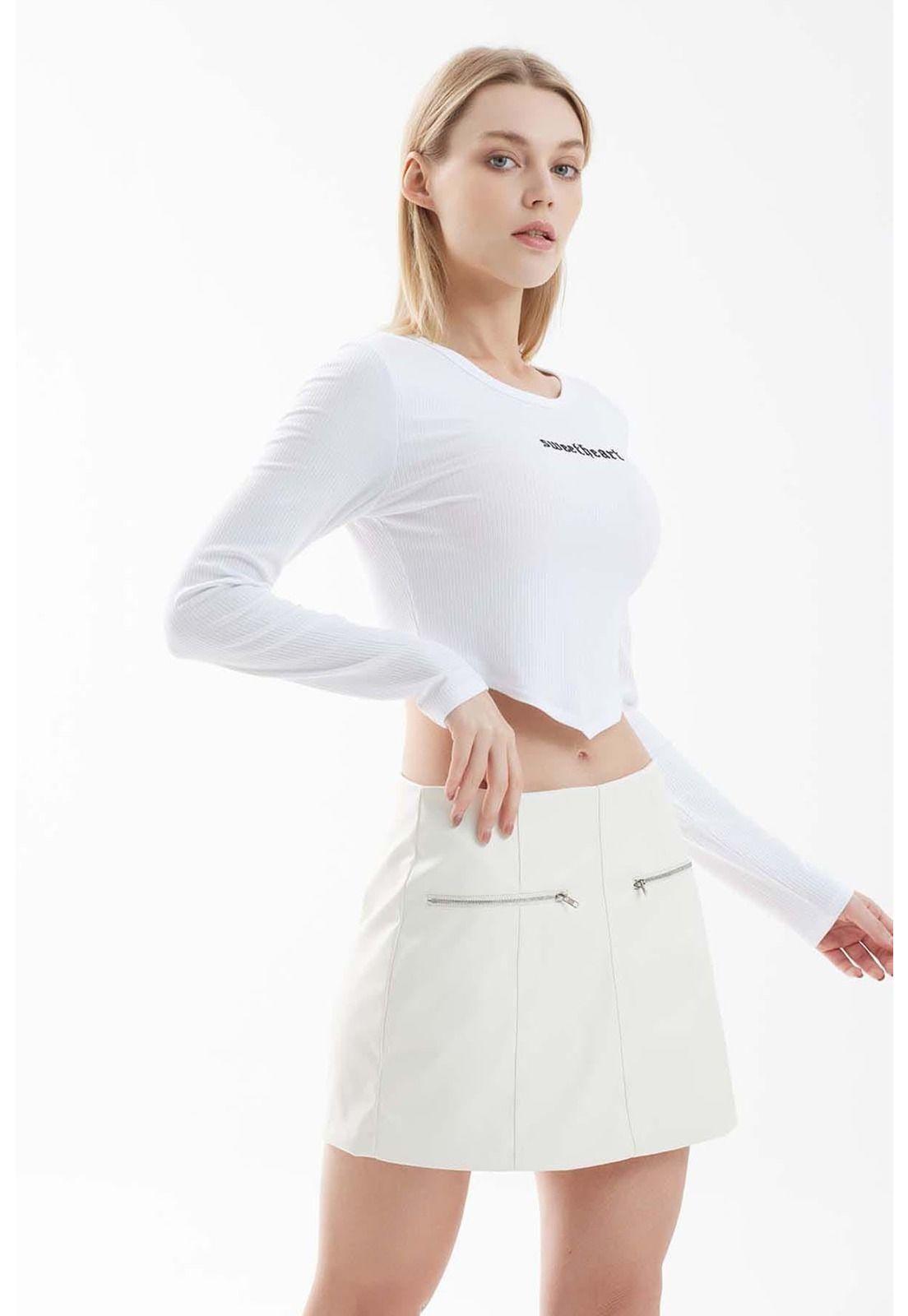 Polera Mujer Top Print Blanco-1