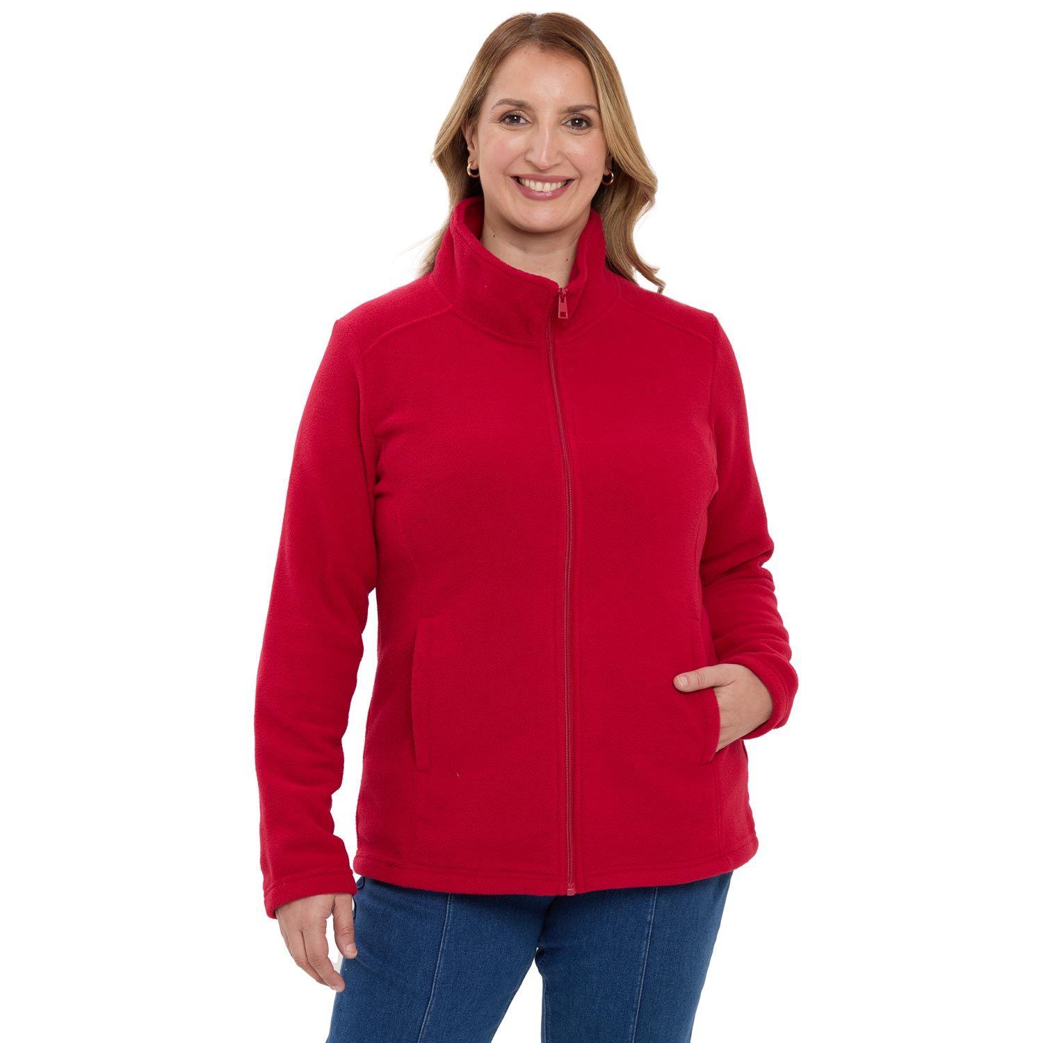 Polar Mujer Básico Full Zipper Rojo-0
