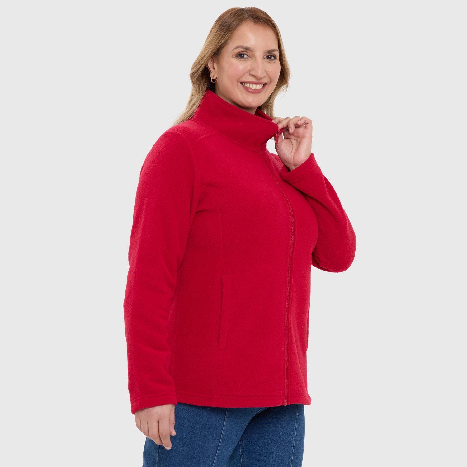 Polar Mujer Básico Full Zipper Rojo-1