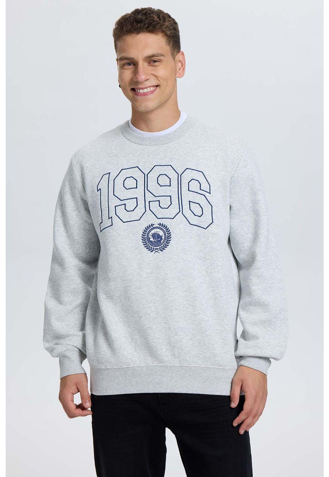 Polerón Hombre Bordado Gris-1