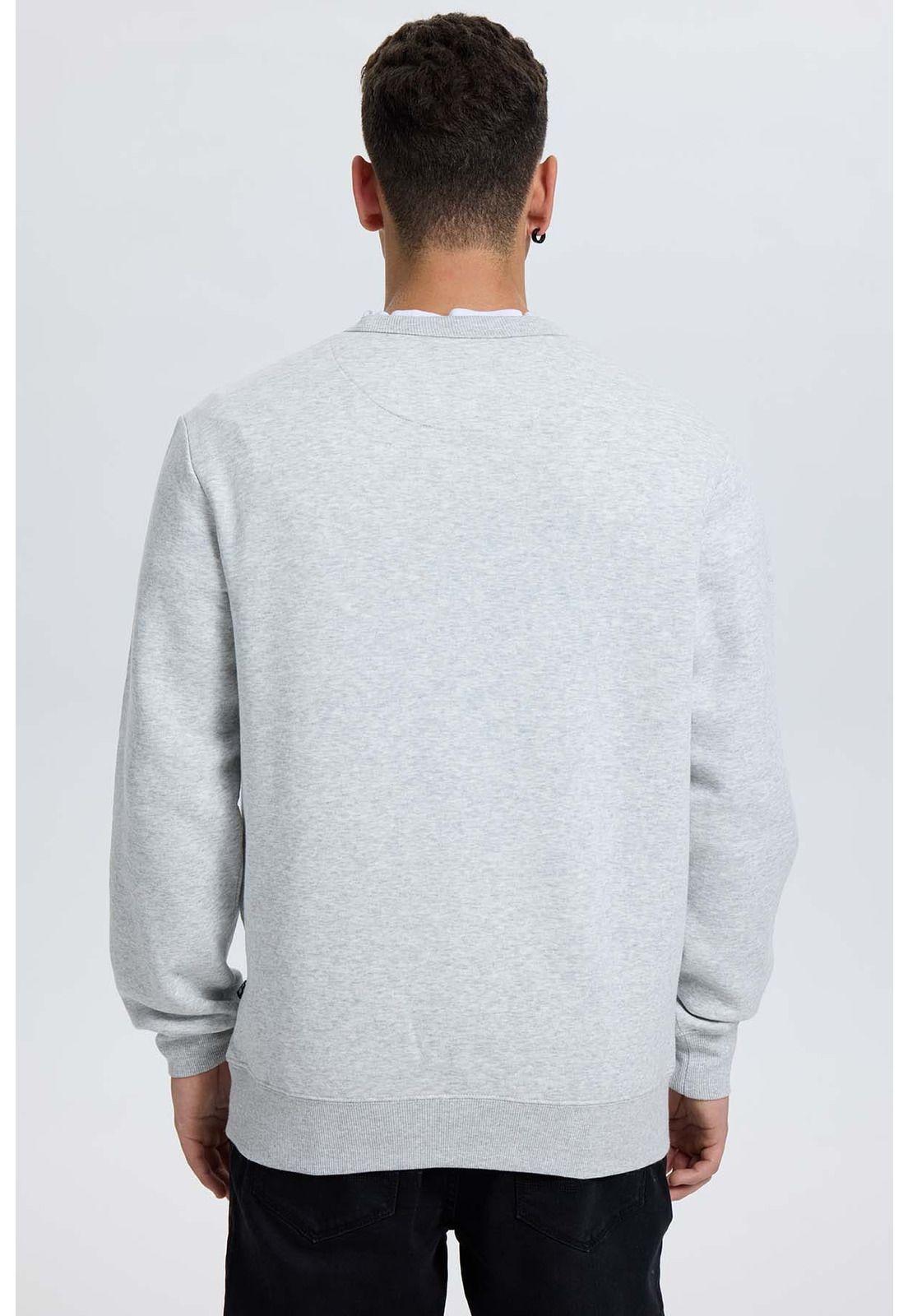 Polerón Hombre Bordado Gris-2