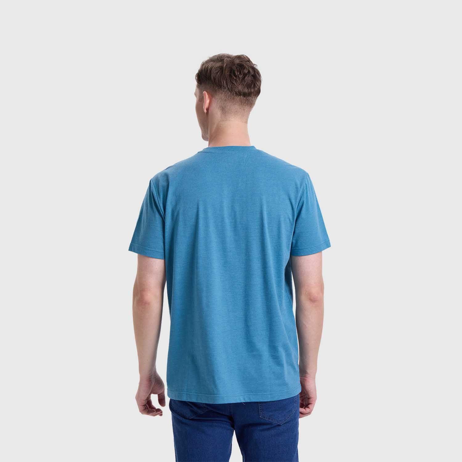 Polera Hombre Cuello V Básica Petroleo Fashion's Park-2