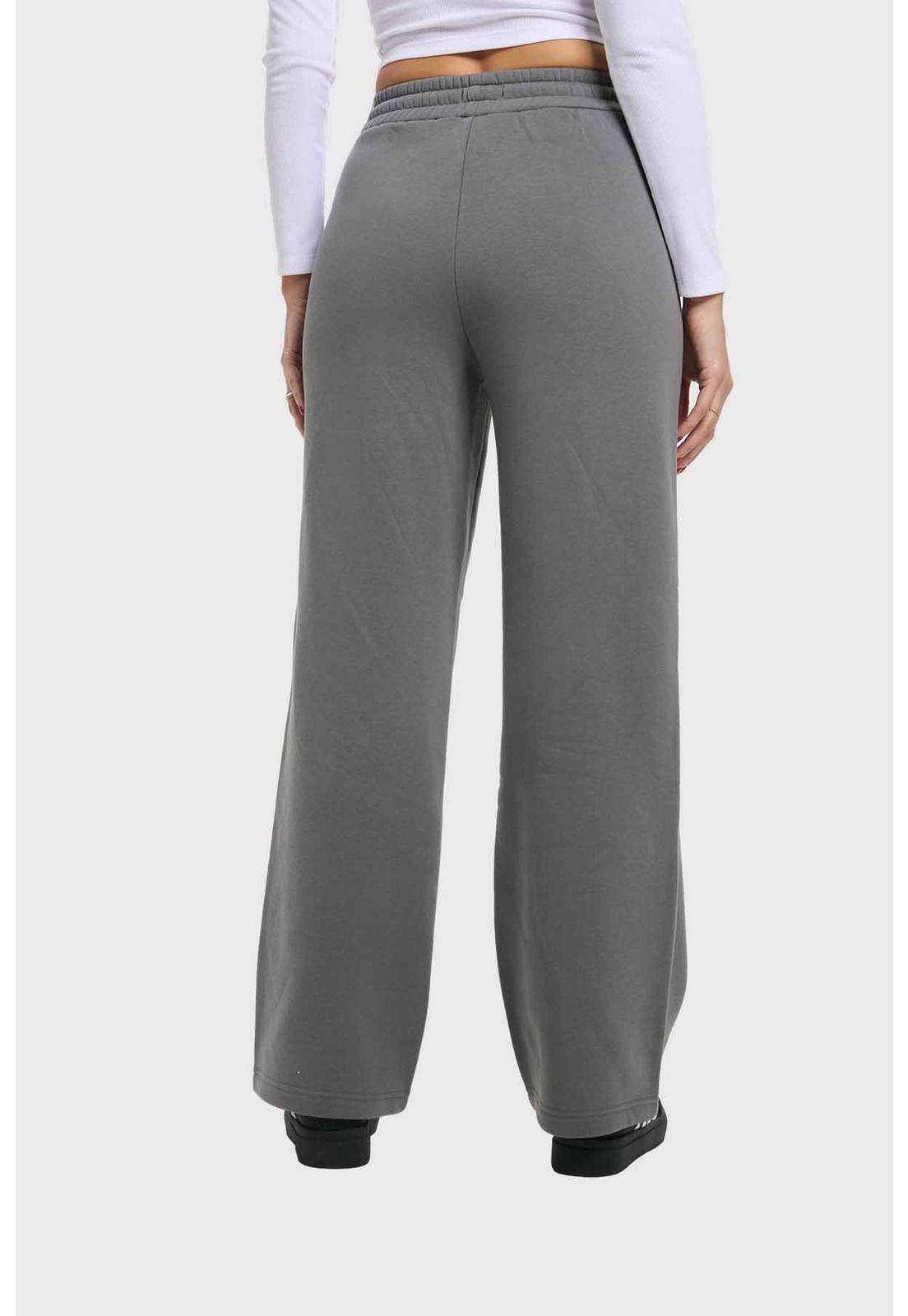 Pantalón Buzo Mujer Costura Frontal Gris-2