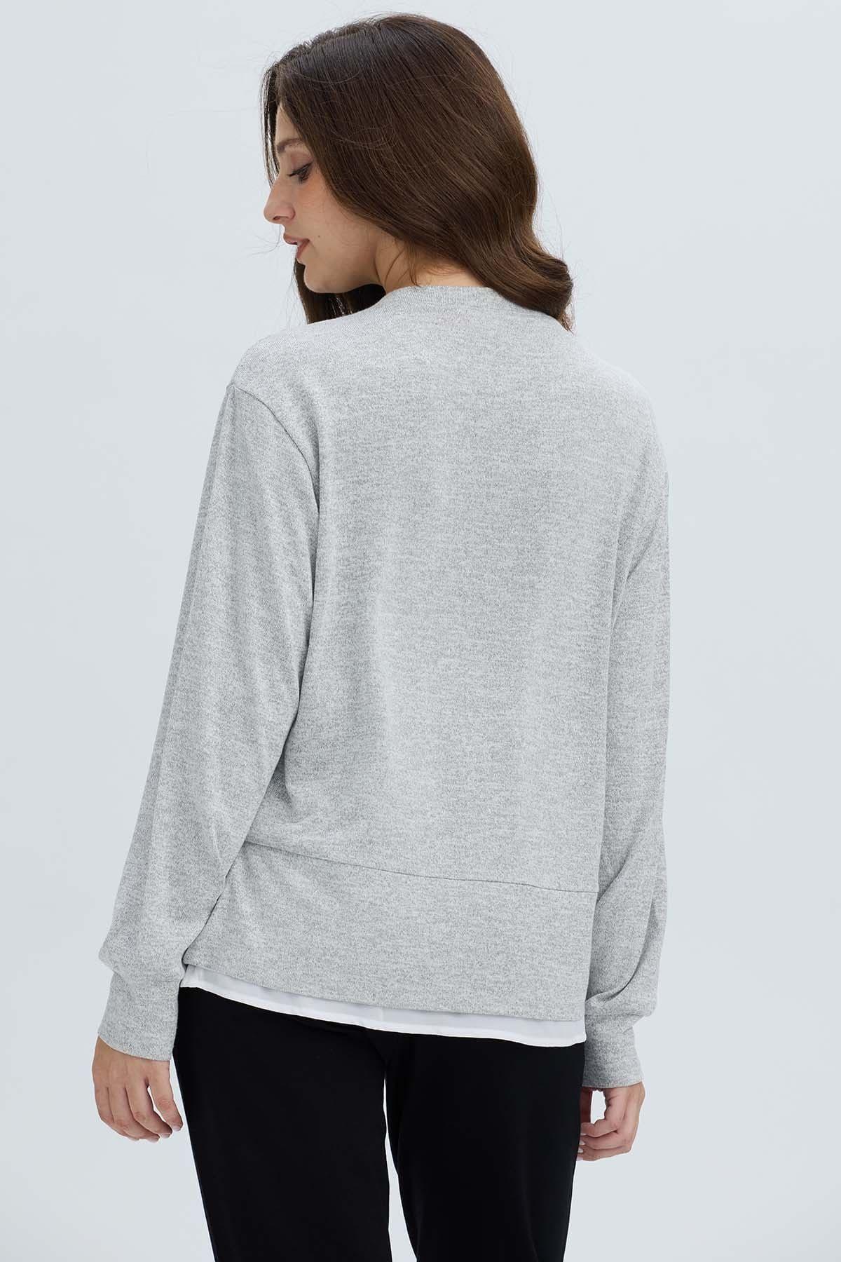 Sweater Mujer Basta Gris Melange-2
