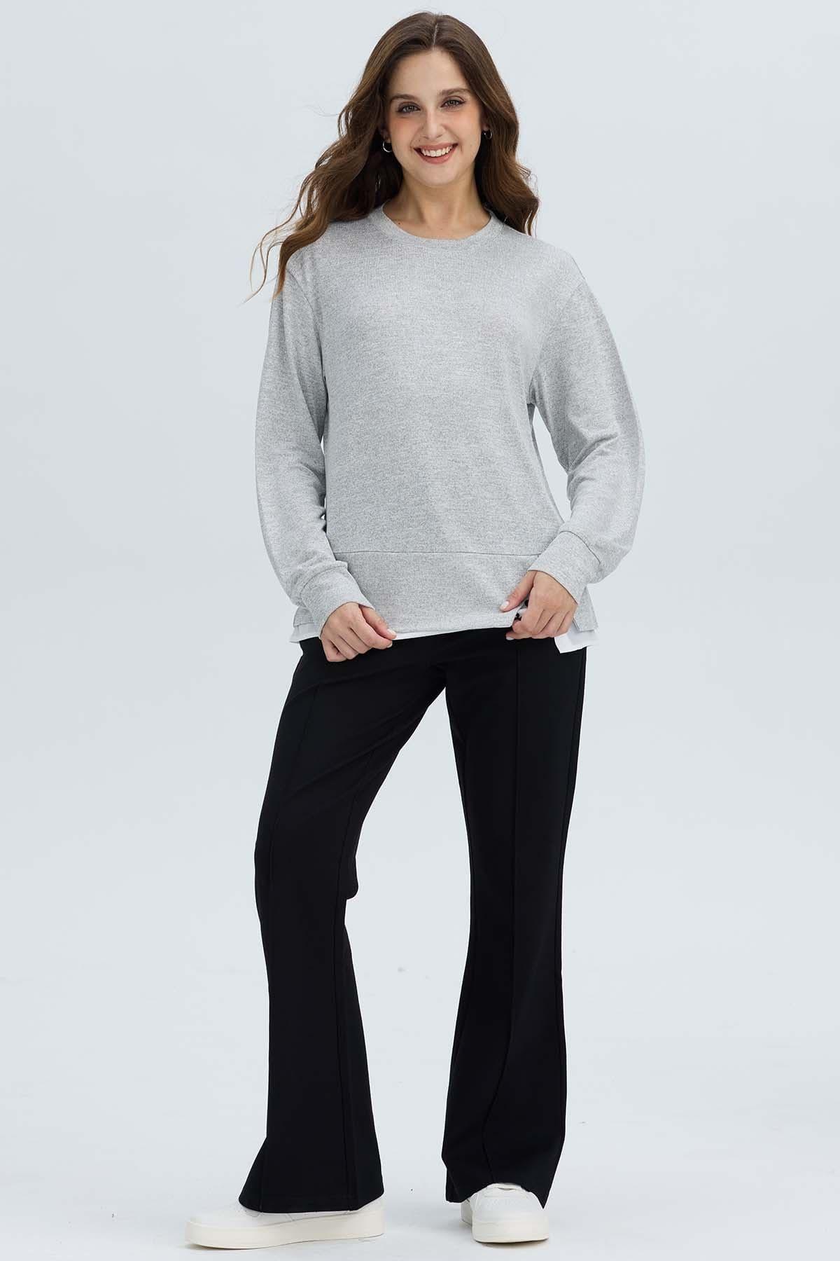 Sweater Mujer Basta Gris Melange-3