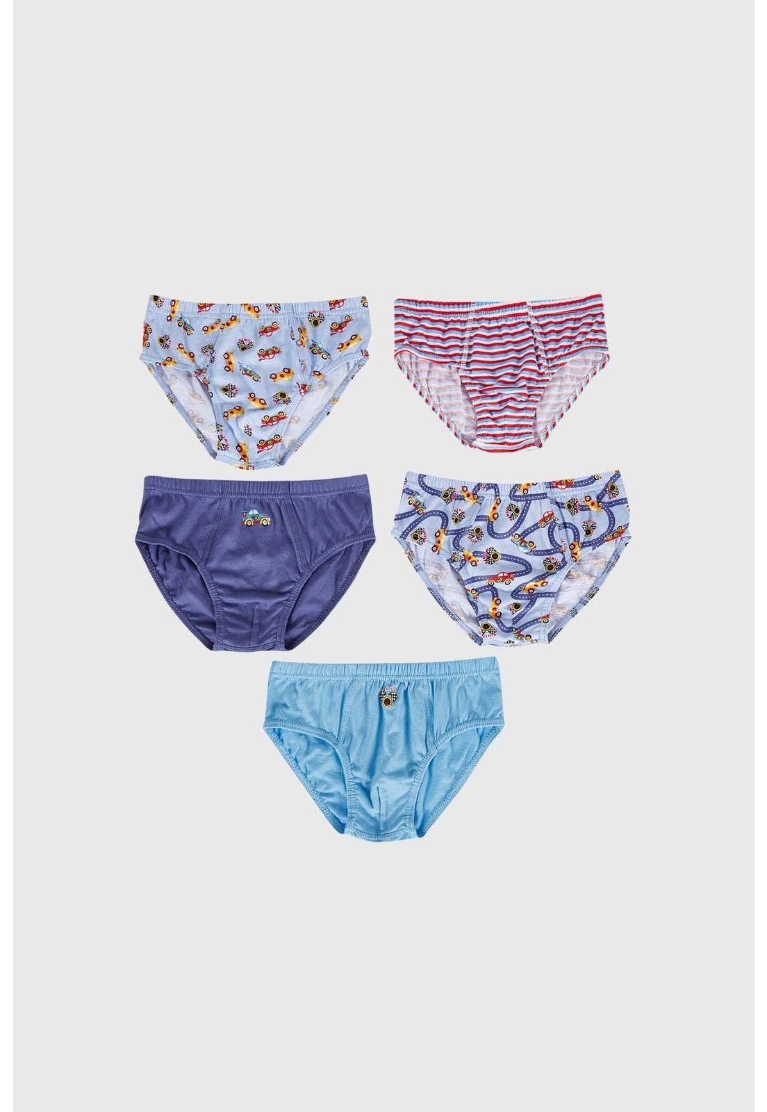 Bóxer Niño Pack 5 Celeste - ll-0