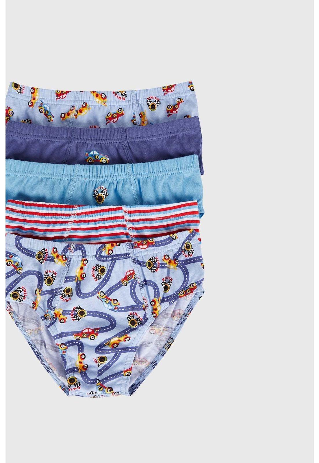 Bóxer Niño Pack 5 Celeste - ll-1