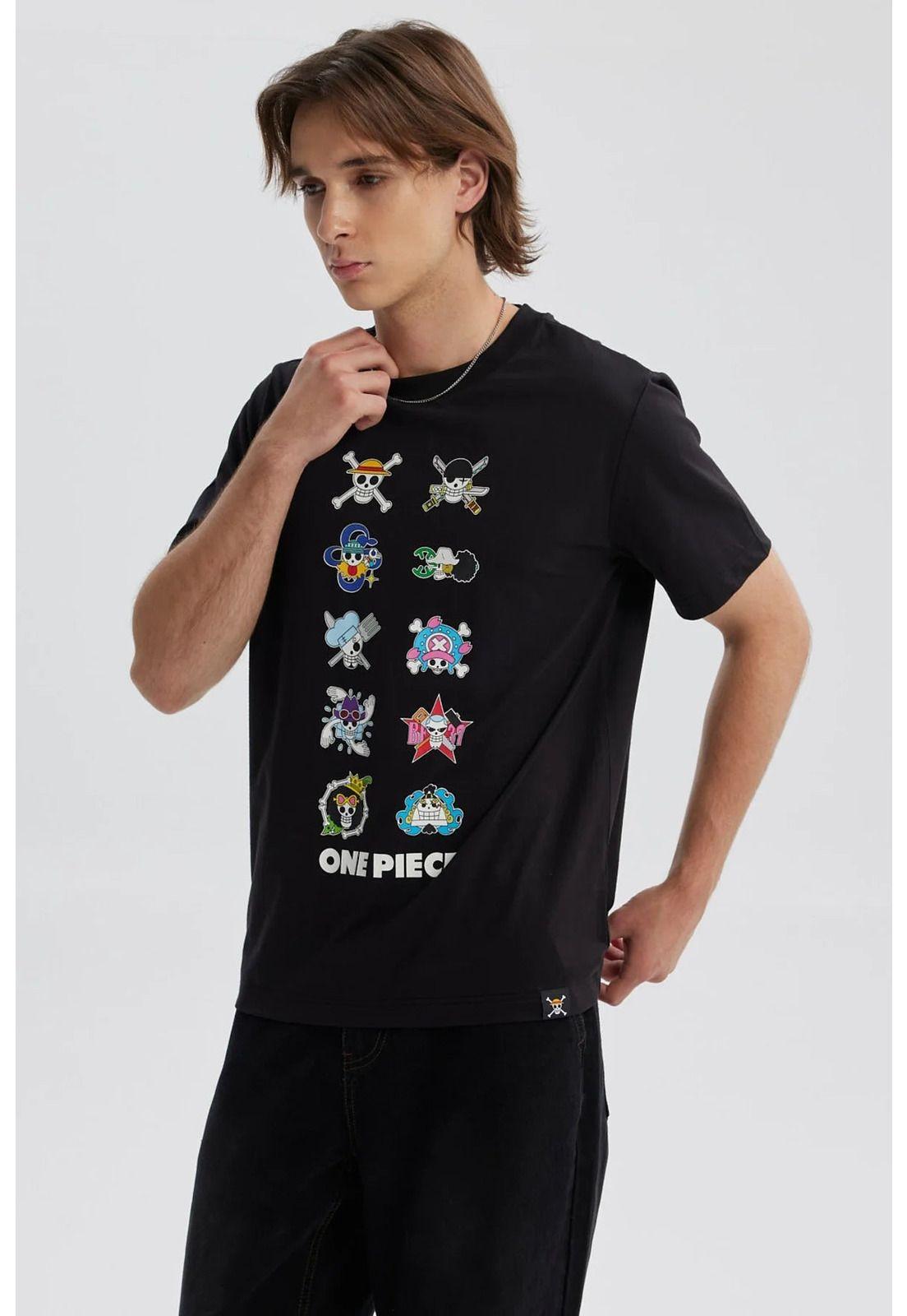 Polera Hombre One Piece Negro - VI-1