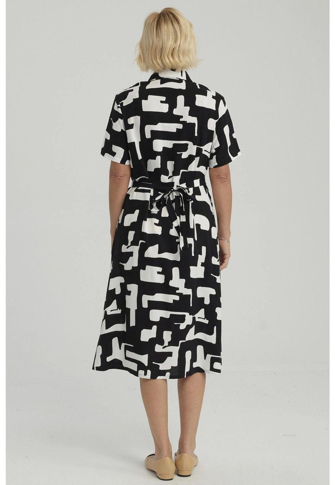 Vestido Mujer Abotonado Negro - ll-2