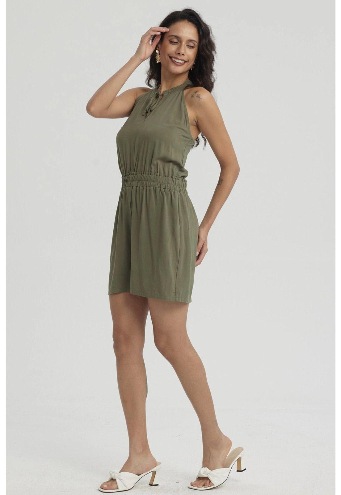 Enteritos Mujer Short Verde Musgo-3