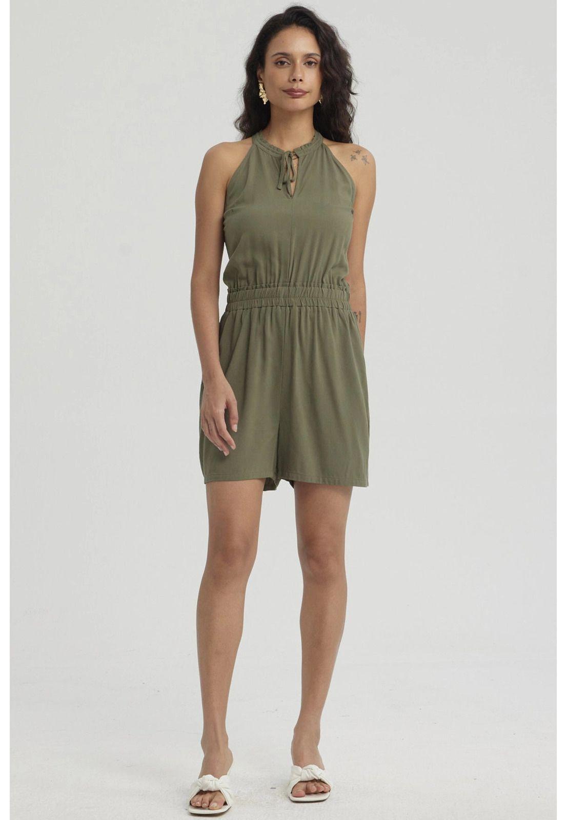 Enteritos Mujer Short Verde Musgo-4