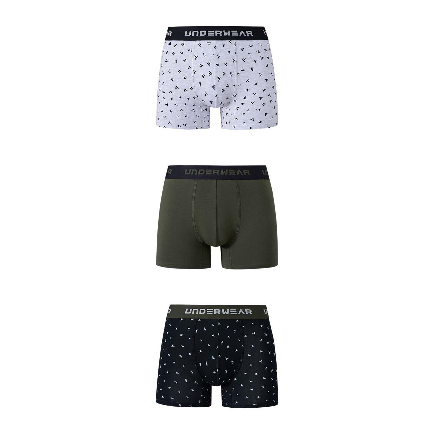 Boxer Hombre Tripack Liso Verde Fashion's Park-0
