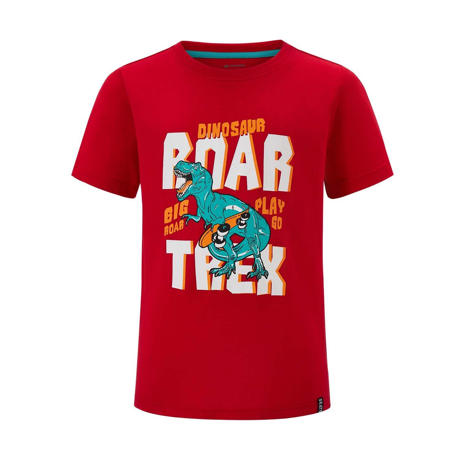 Polera Niño Print Rojo I Fashion's Park-0